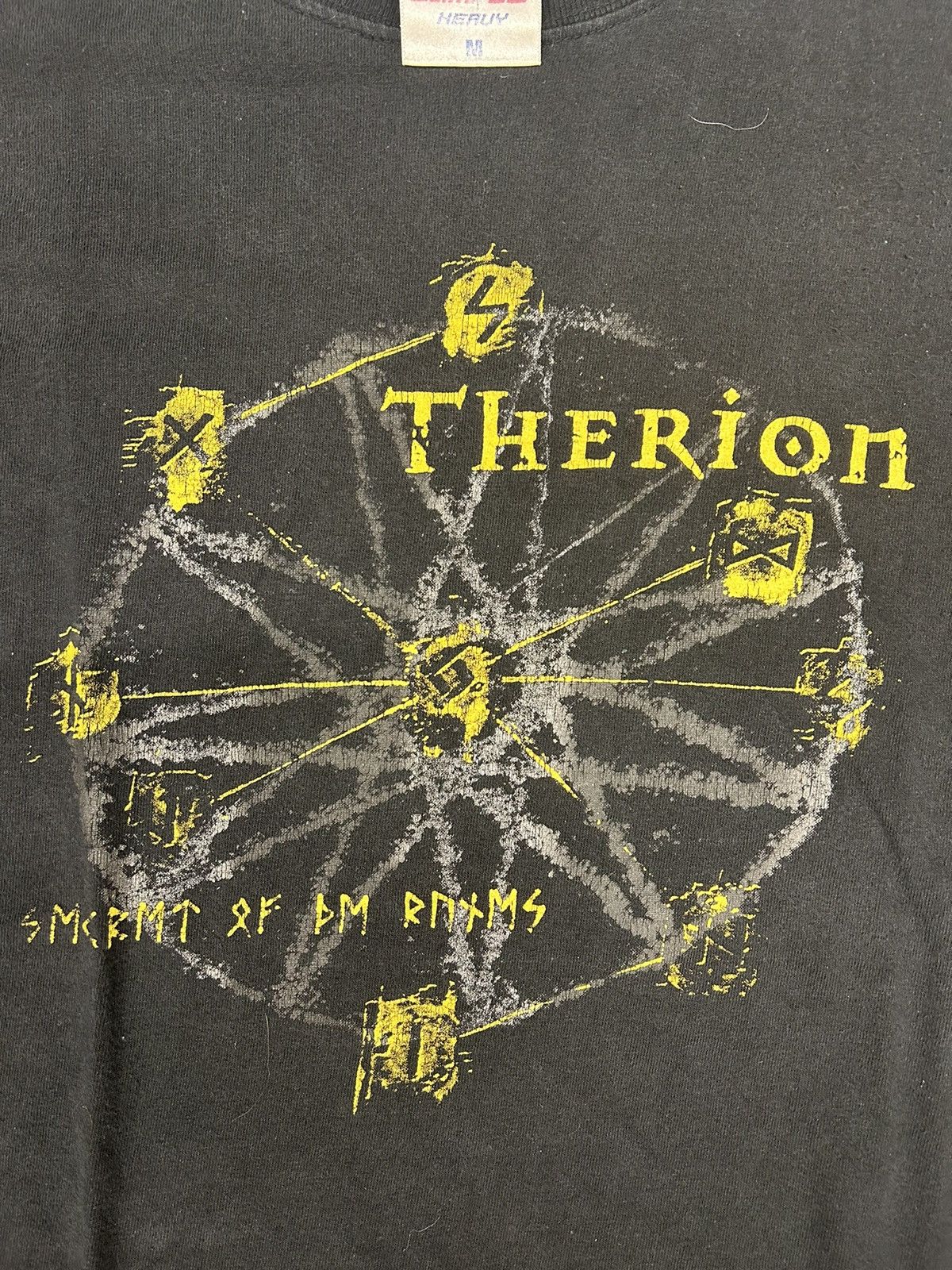 Band Tees Crazy Vintage 90s Y2K Therion Black Graphic Band Tee Shirt Size US M / EU 48-50 / 2 - 2 Thumbnail