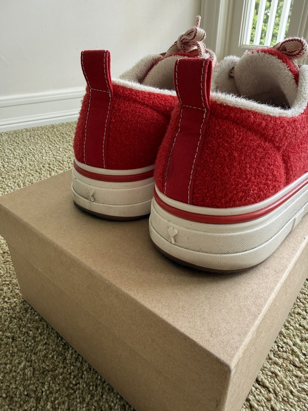 AMI AMI Paris Low Top 1980 Sneakers Red size 44 Size US 11 / EU 44 - 5 Thumbnail