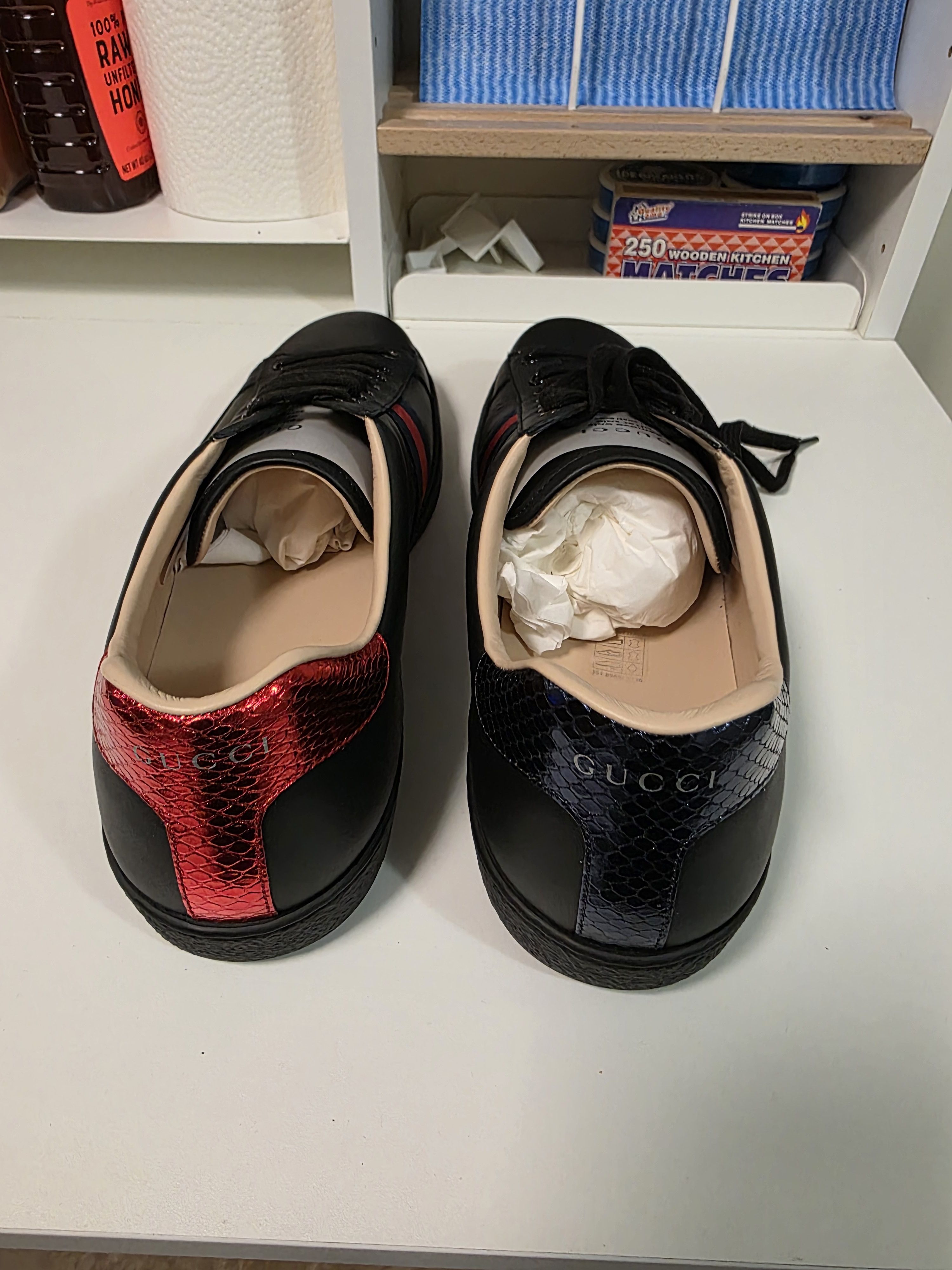 Gucci Ace Embroidered 'Black Bee' Size US 14 / EU 47 - 3 Thumbnail