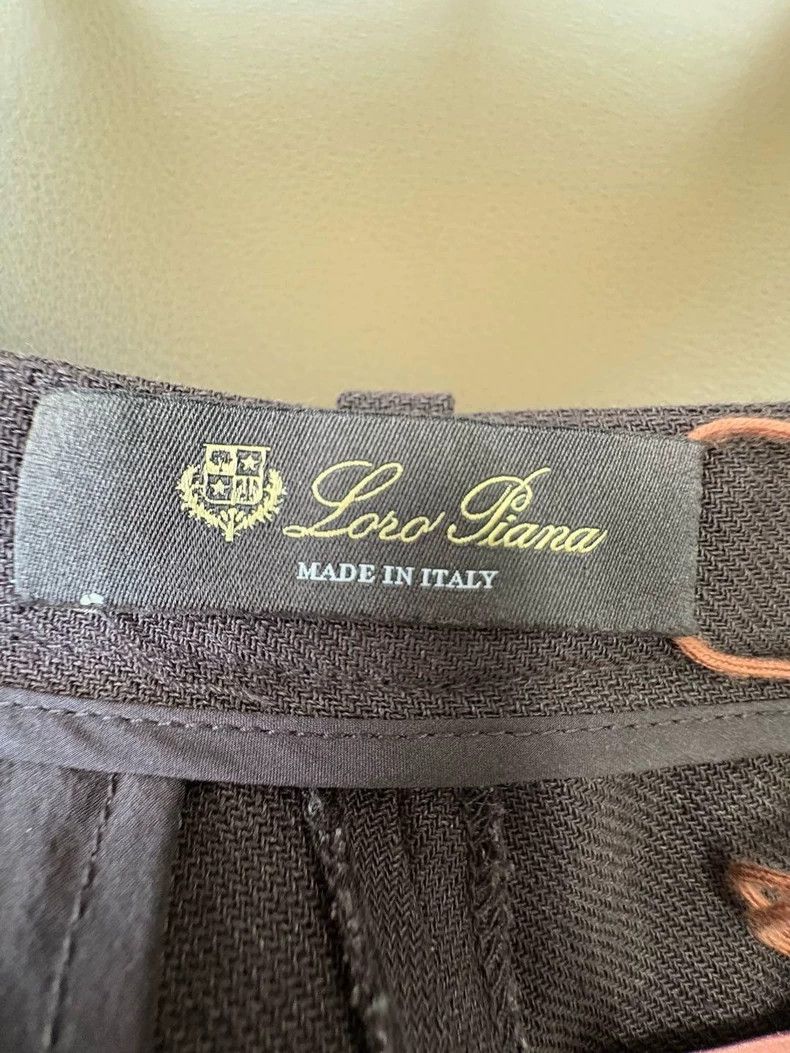 Loro Piana LORO PIANA Flax ebony brown wide leg trousers Size 26" / US 2 / IT 38 - 8 Thumbnail