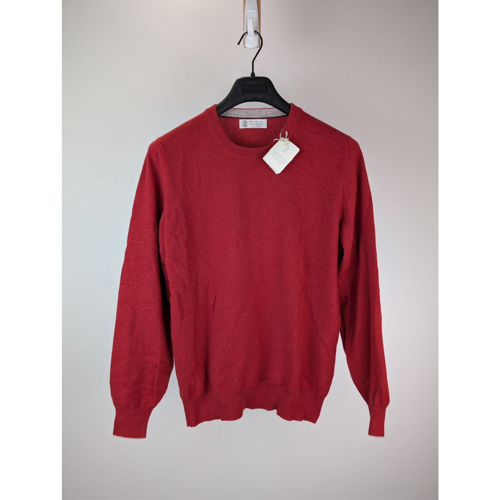 Brunello Cucinelli o1rshd1 CC20 Cashmere Crewneck Sweater in Red Size US M / EU 48-50 / 2 - 9 Thumbnail