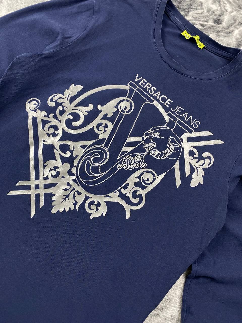 Versace Versace Jeans Big Logo Long Sleeve Men Size S Blue Size US S / EU 44-46 / 1 - 3 Thumbnail