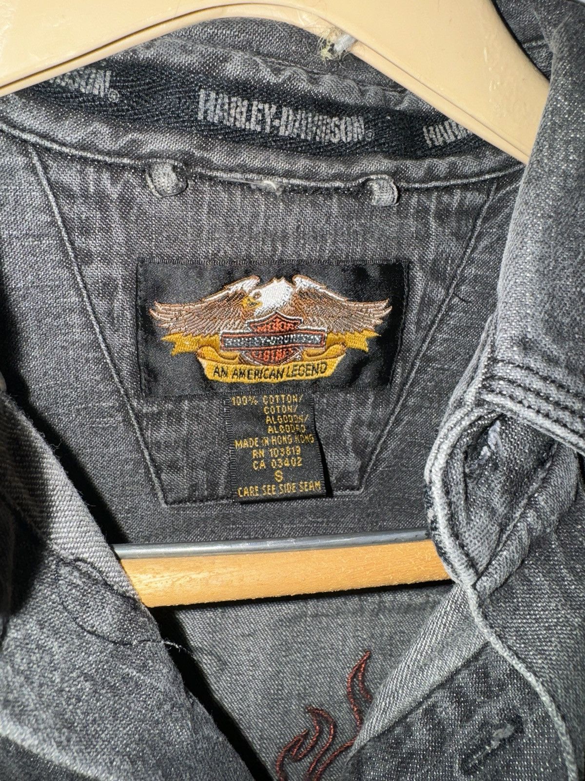 Harley Davidson Harley Davidson denim short sleeve button up shirt Size US S / EU 44-46 / 1 - 3 Thumbnail