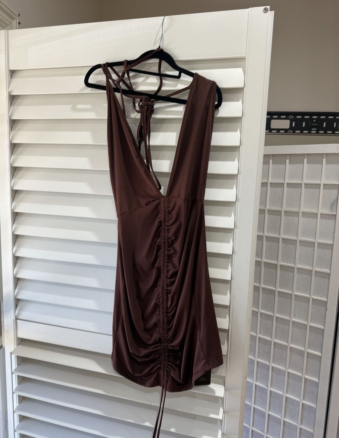 Shein Brown Mini Dress Size XL / US 12-14 / IT 48-50 - 3 Thumbnail