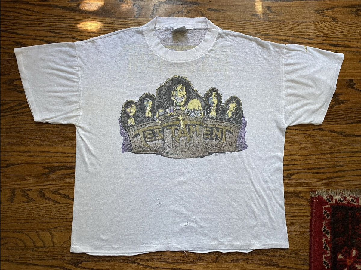 image of Vintage Testament Tour Shirt in White, Men's (Size Large)