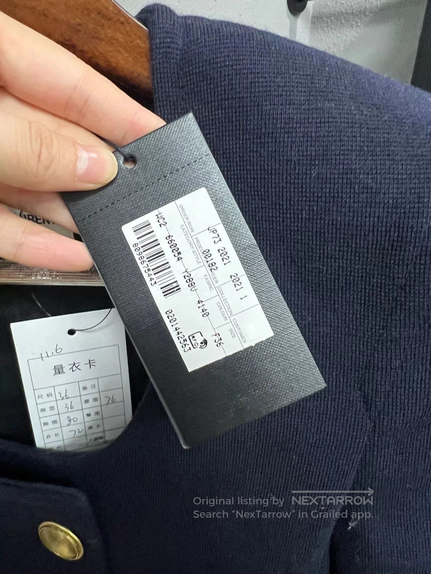 Saint Laurent Paris navy double-breasted coat by Saint Laurent. Size S / US 4 / IT 40 - 3 Thumbnail