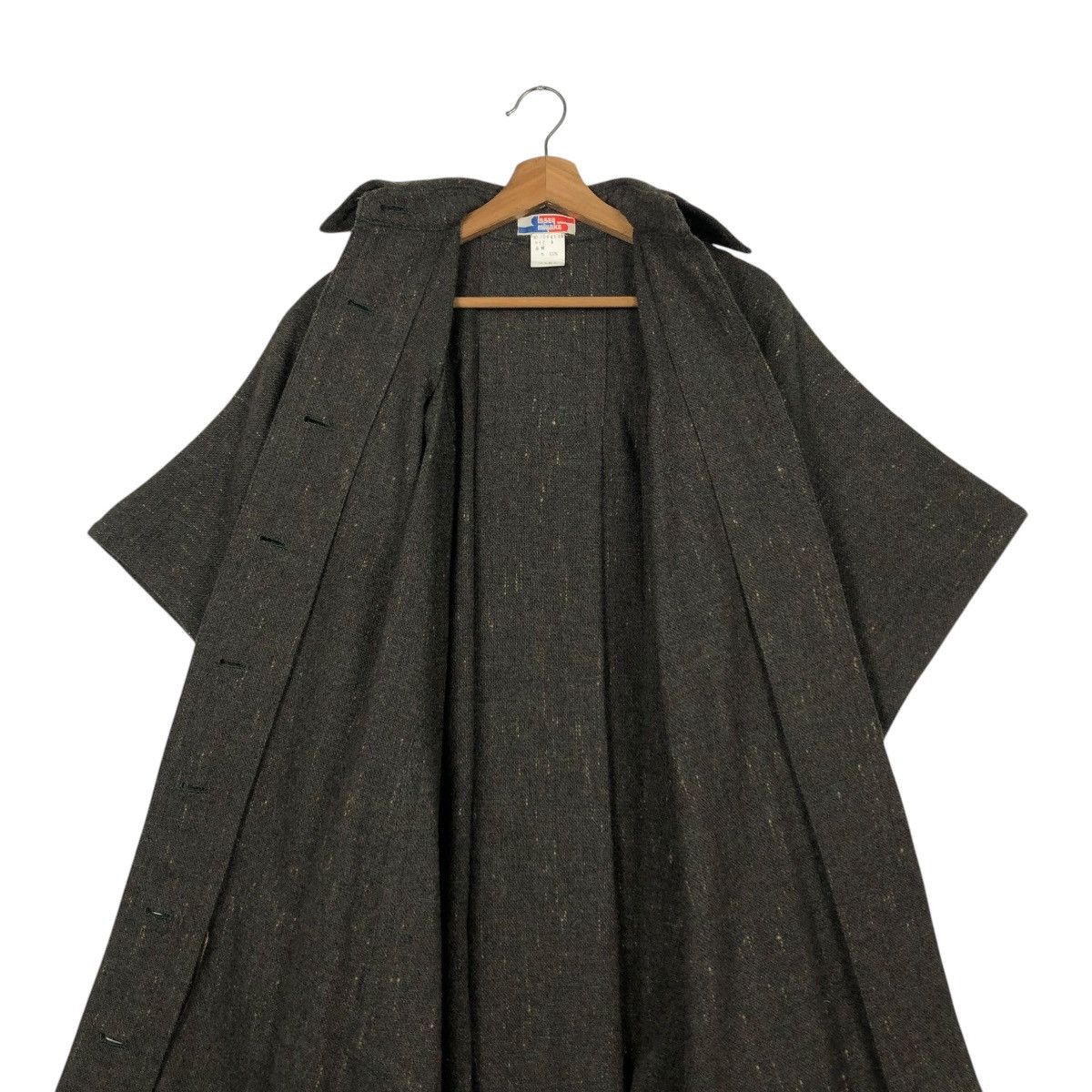 Issey Miyake 🔥VINTAGE 70’s ISSEY MIYAKE WOOL HERRINGBONE LONG CLOAKS Size US L / EU 52-54 / 3 - 12 Thumbnail