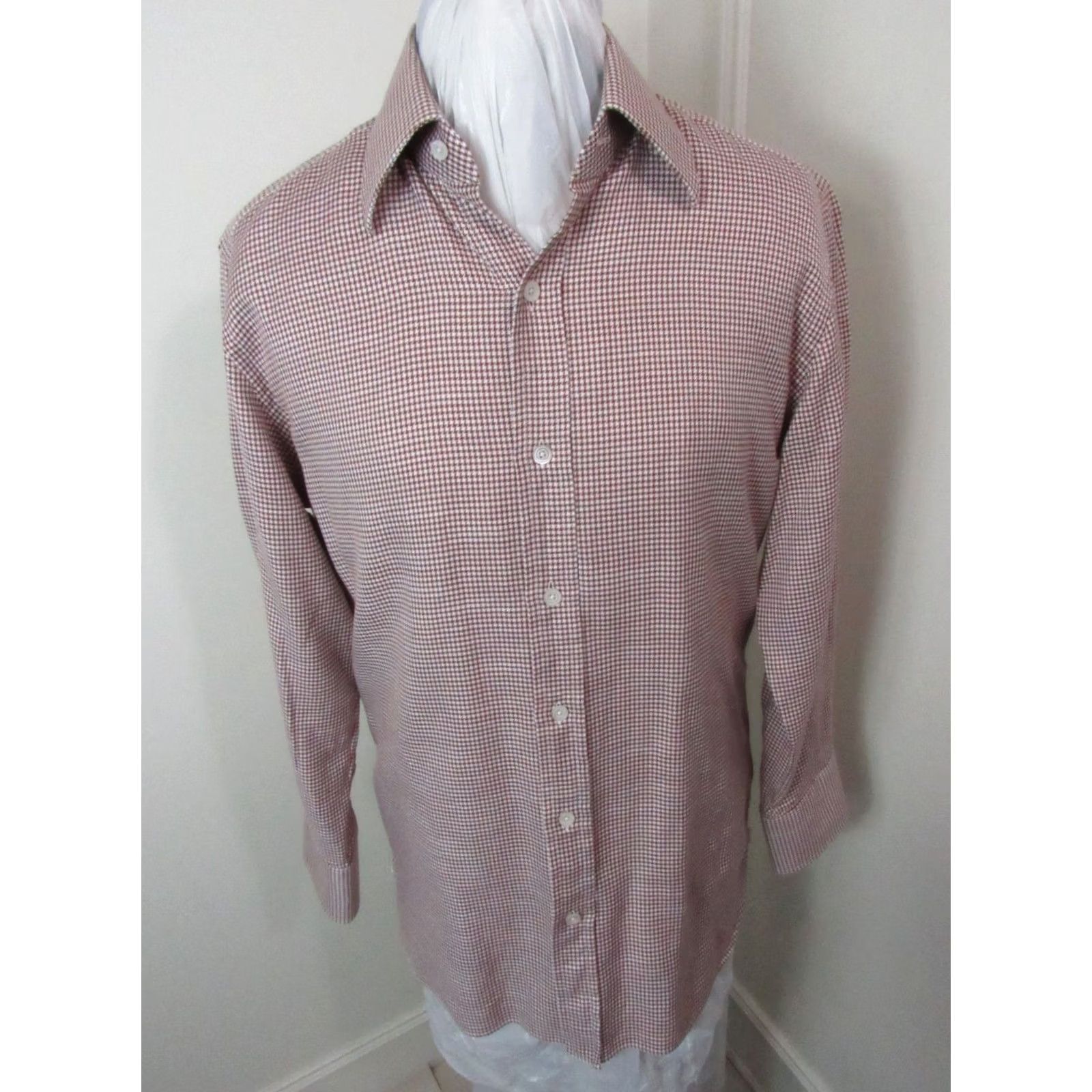 Tom Ford Tom Ford Designer Shirt Dress Button Up Houndstooth Size 42 / 16.5 Size 46R - 7 Thumbnail