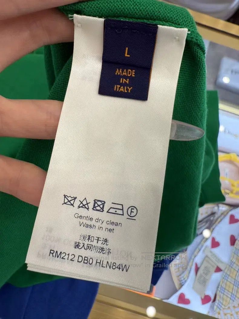 Louis Vuitton Louis Vuitton Green slogan logo knit half-sleeve T-shirt Size US L / EU 52-54 / 3 - 8 Thumbnail