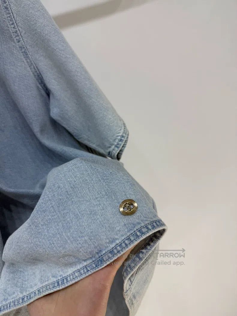Chanel Chanel 20P Denim Laced Short Sleeve Size XXS / US 00 / IT 34 - 4 Thumbnail