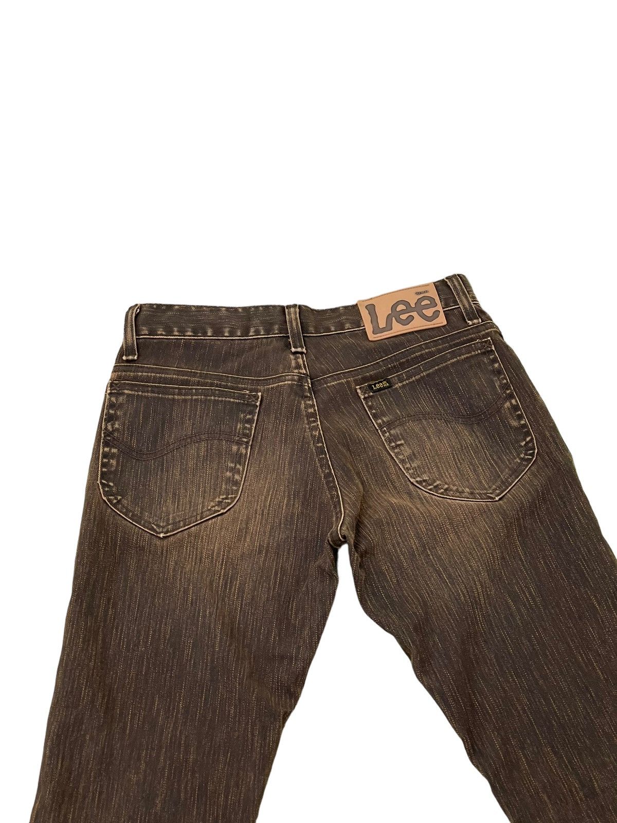 Japanese Brand Flare Jeans Lee Japan Pinstriped Low Rise Boot Cut 7🟦0 Size US 29 - 17 Thumbnail