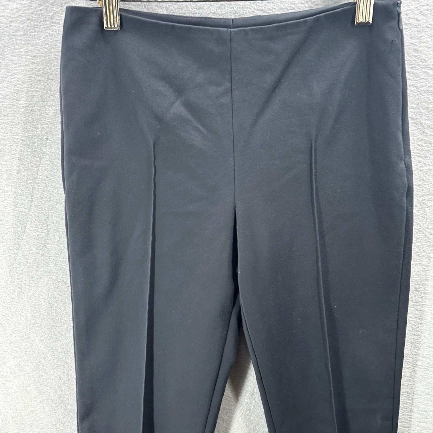 Akris Akris Pants Women Dress Pants Slim Tapered 2 Blue Cotton Blend Knit Zip Pleated 30in 90s City Preppy Size 26" / US 2 / IT 38 - 2 Thumbnail