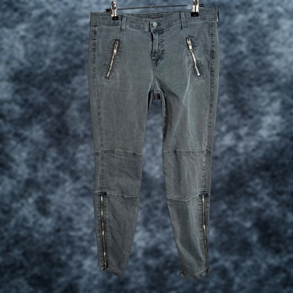 J Brand J Brand Jeans Skinny Denim Zip Details Womens Size 29 Gray Moto Stretch Slim 5-Pocket Casual Vintage No Mens Womens Girls Size 29" - 1 Thumbnail