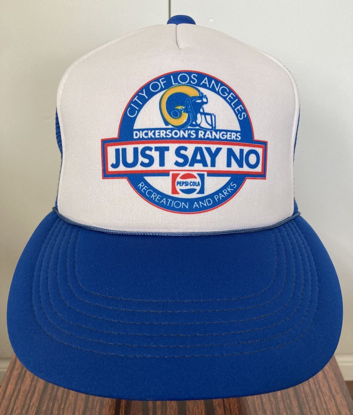NFL LOS ANGELES RAMS JUST SAY NO DICKERSON RANGERS PEPSI HAT CAP Size ONE SIZE - 1 Thumbnail
