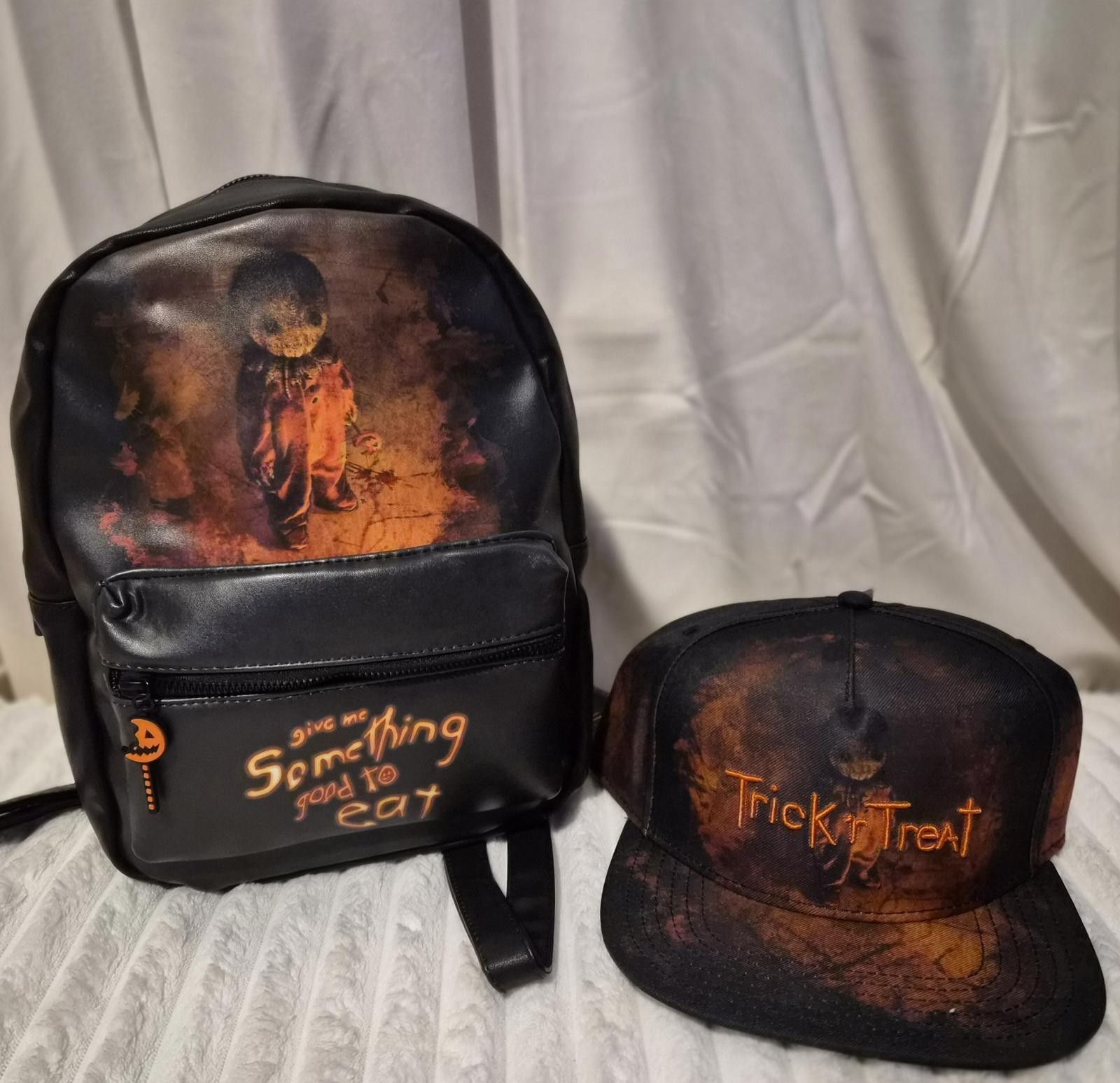 Unknown London Trick 'r Treat Themed Backpack and Snapback Hat Set Size ONE SIZE - 1 Thumbnail