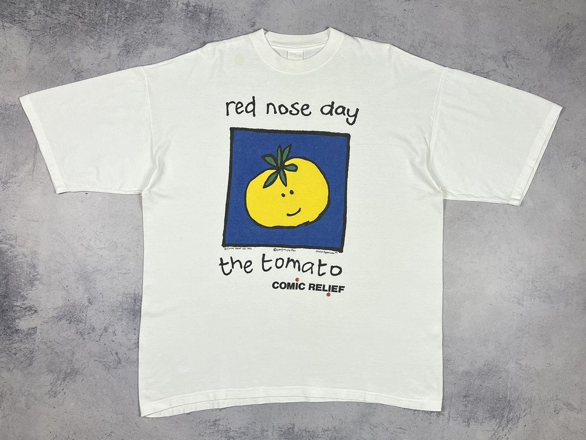 Vintage Vintage Comic Relief Red Nose Day y2k Tomato tee 1992 Size US XL / EU 56 / 4 - 2 Thumbnail