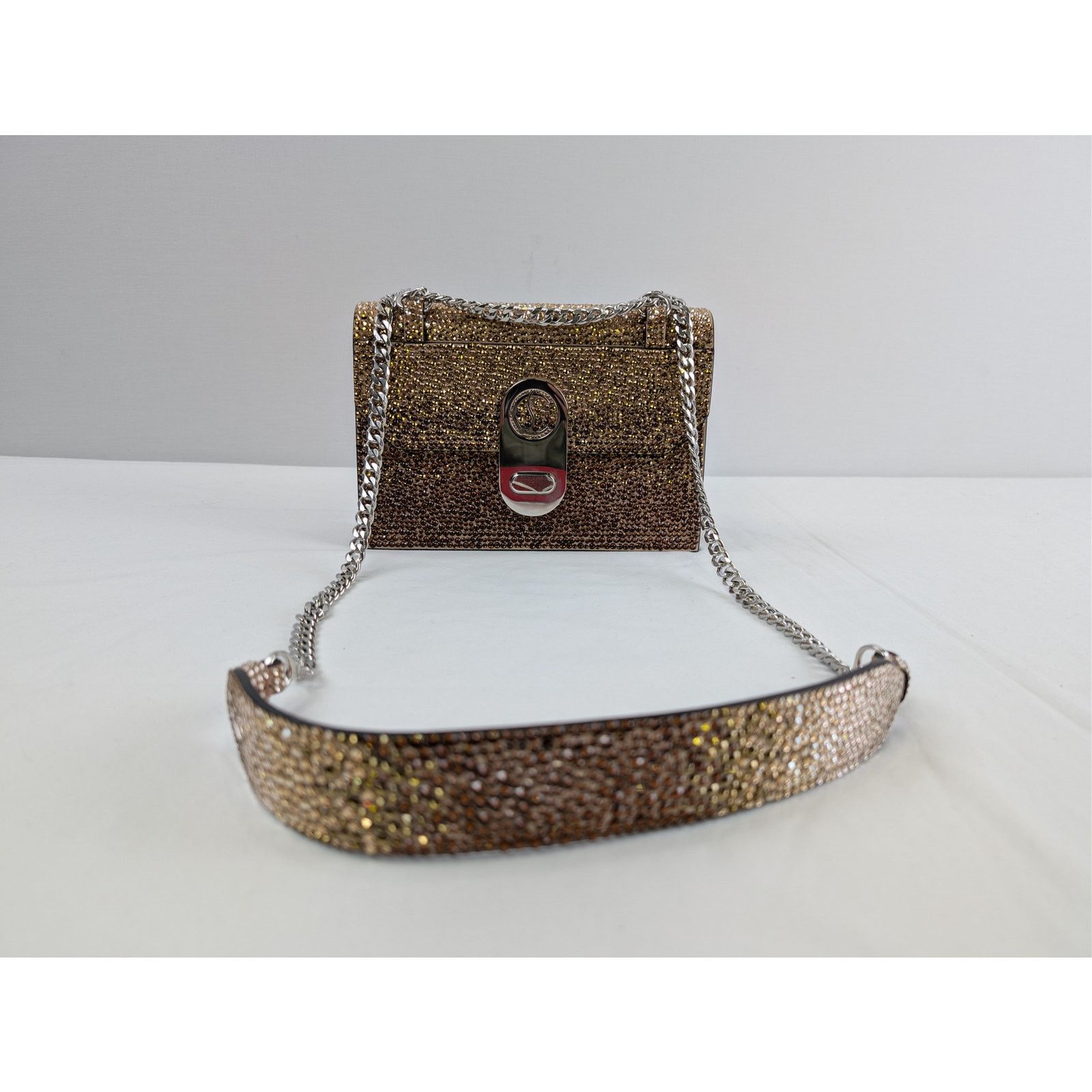 Christian Louboutin o1rshd1 Size: OS / Elisa Small VV/Strass Degrade Bag in Nude Size ONE SIZE - 1 Thumbnail