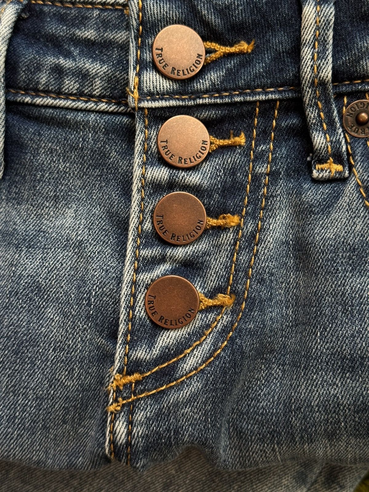 Designer × True Religion × Vintage True Religion skinny flared fit Y2K style jeans denim Size 25" / US 0 / IT 36 - 5 Thumbnail