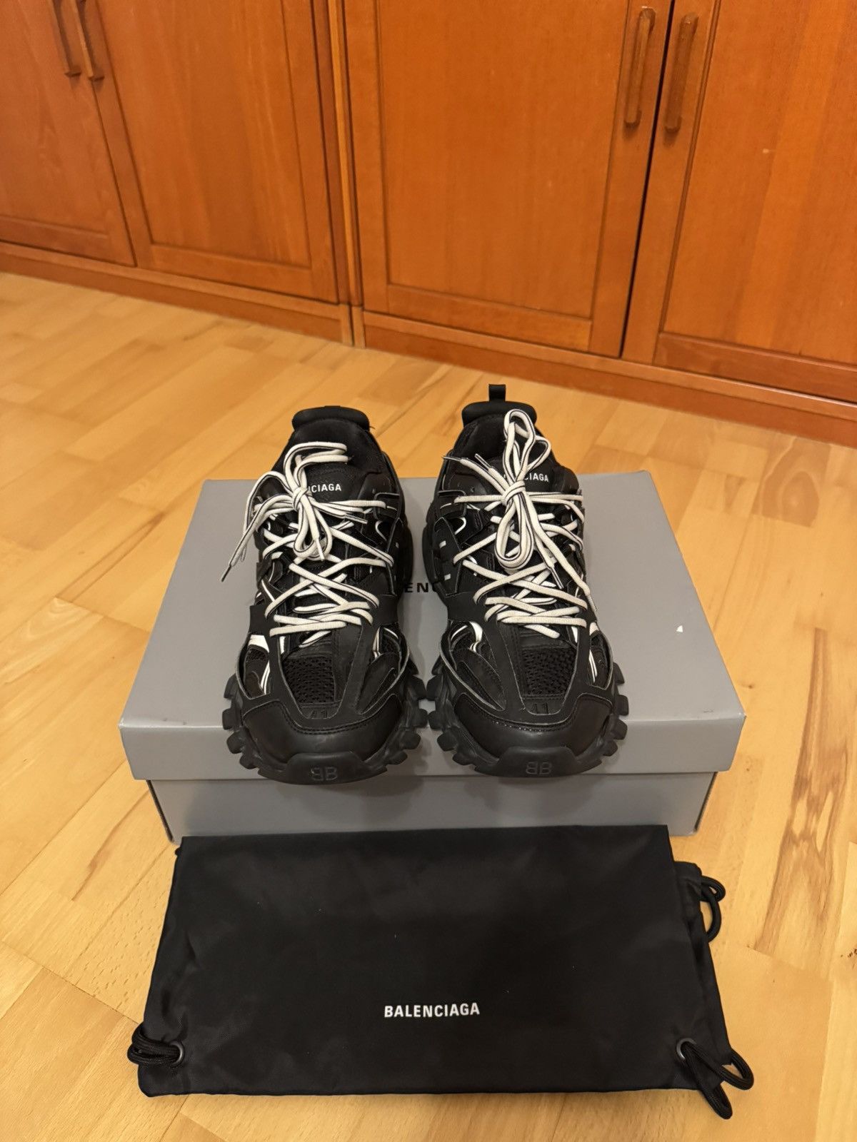 Balenciaga Balenciaga Track Black White Size US 8 / EU 41 - 7 Thumbnail