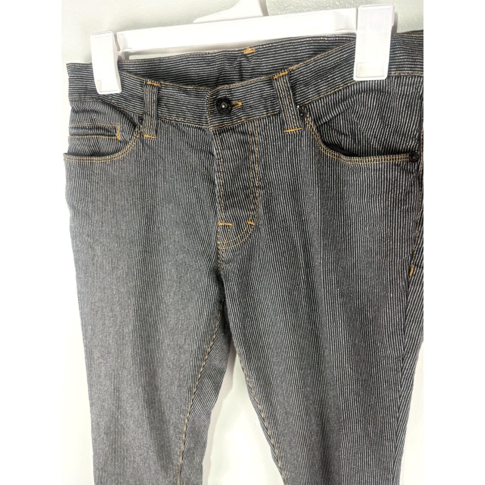 Vintage VINTAGE Rank Women's Striped Military Style Denim Jeans Size 30 Black/White 90s Grunge Size 30" / US 8 / IT 44 - 3 Thumbnail