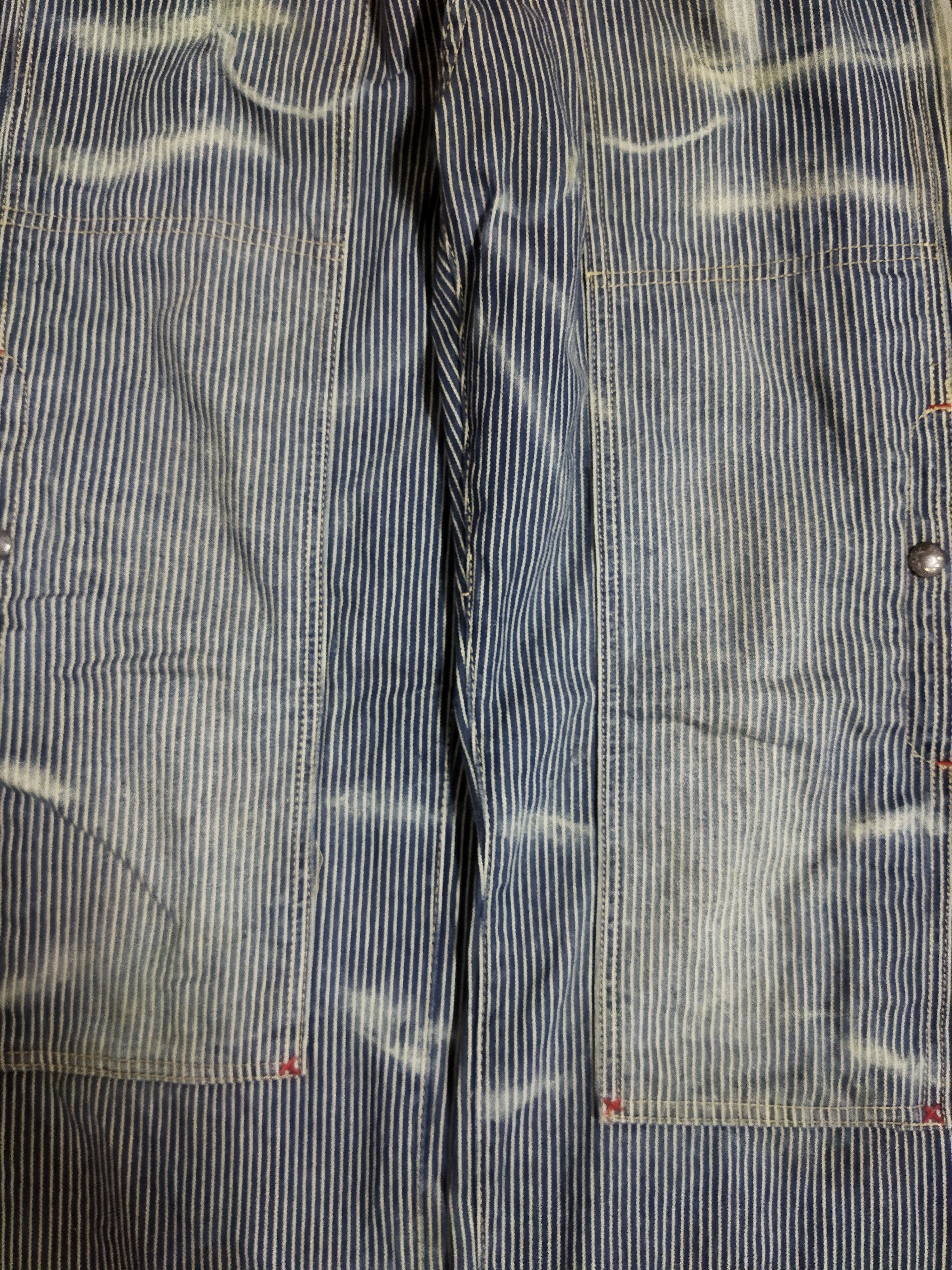 PPFM PPFM Double Knee Hickory Stripe Washed Pants Size US 29 - 4 Thumbnail