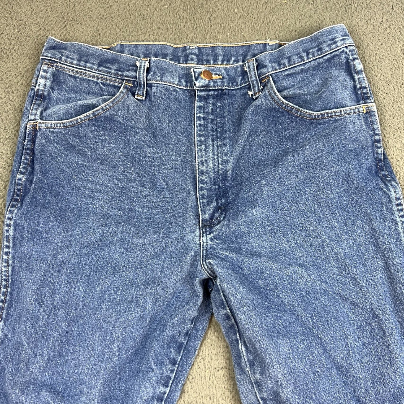 Wrangler VINTAGE Wrangler Jeans Mens 38x30 Blue Denim Straight Leg Cowboy 935NAV Wrangler 935 Jeans Mens 38x30 Blue Denim Jeans Western Cowboys Size US 38 / EU 54 - 2 Thumbnail