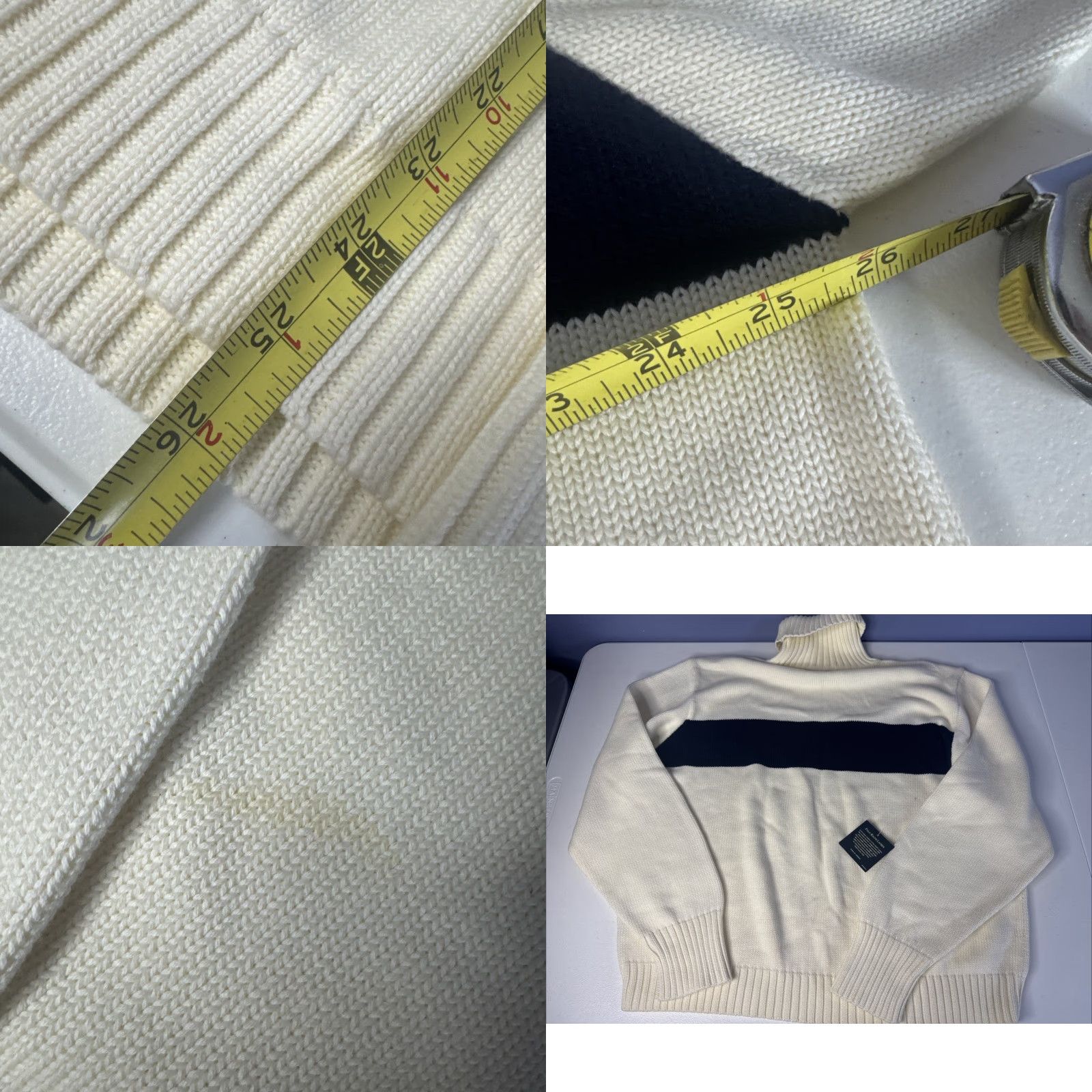 Ralph Lauren VINTAGE Polo Ralph Lauren Turtleneck Sweater Mens 2XL Cotton Knit White Pullover New W tags Size US XXL / EU 58 / 5 - 8 Thumbnail