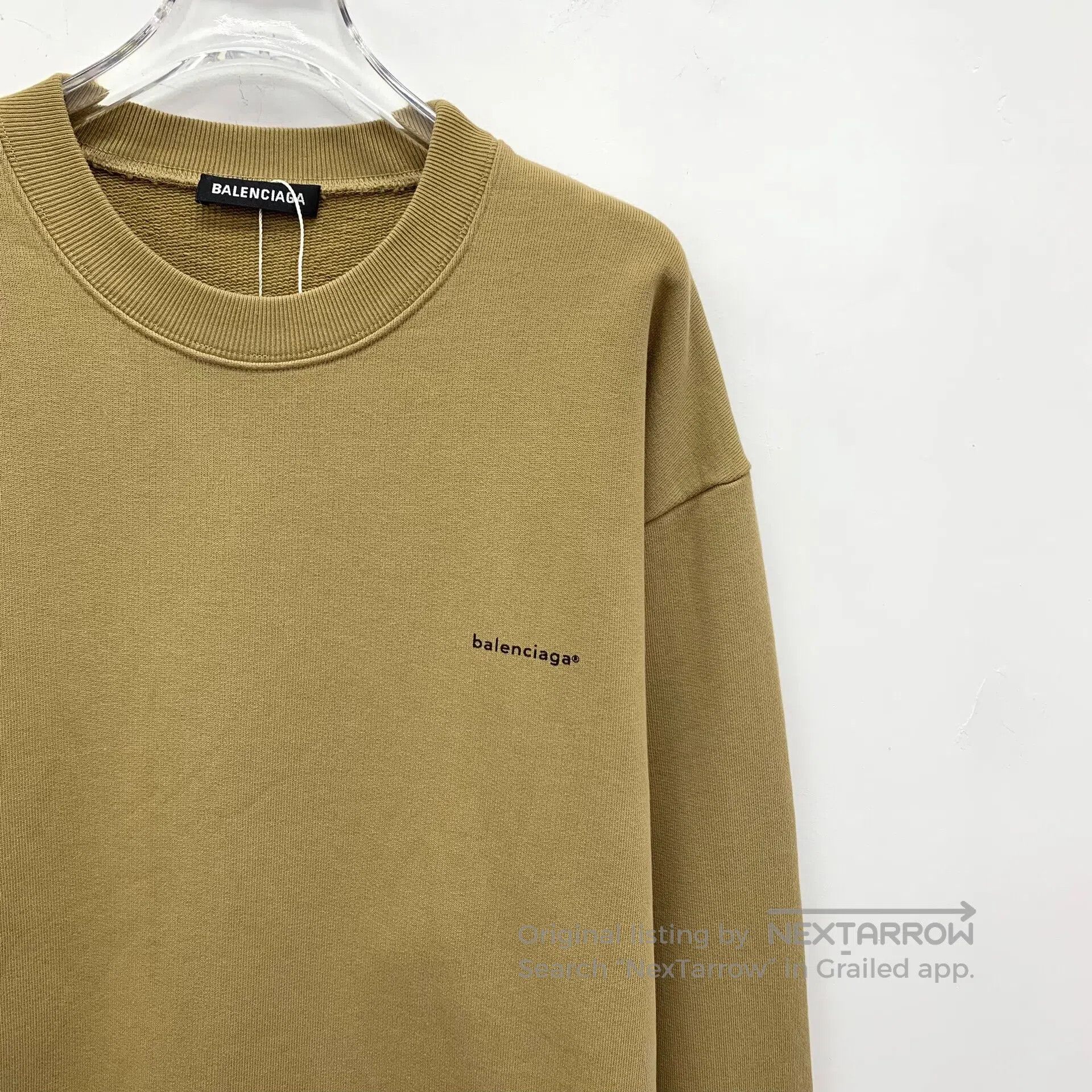 Balenciaga Balenciaga Brown cotton round neck long sleeve sweater wit Size US M / EU 48-50 / 2 - 3 Thumbnail