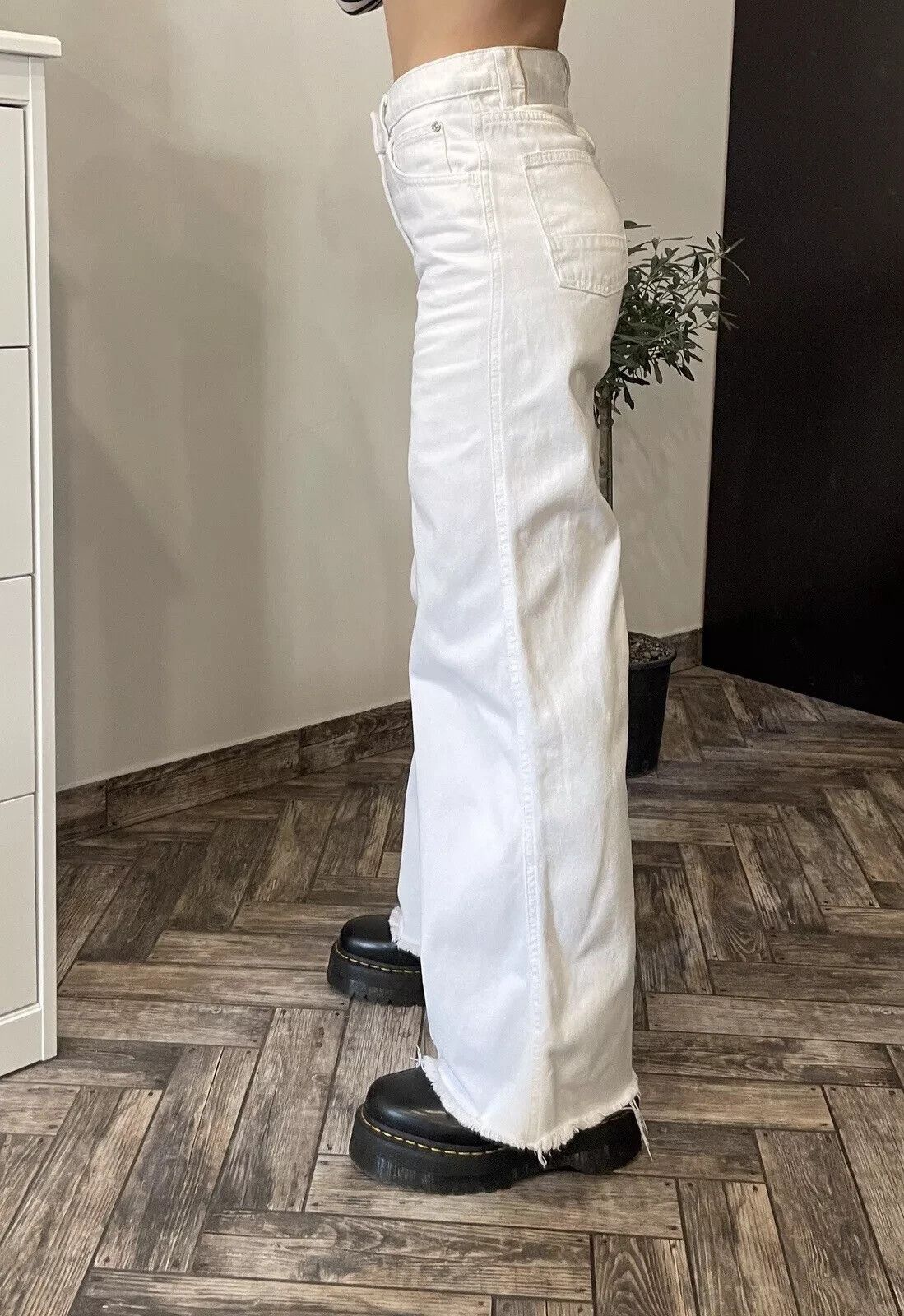 Sandro SANDRO Womens Jeans Pants Flared High Waist Wide Leg Size 36 Size 26" / US 2 / IT 38 - 11 Thumbnail