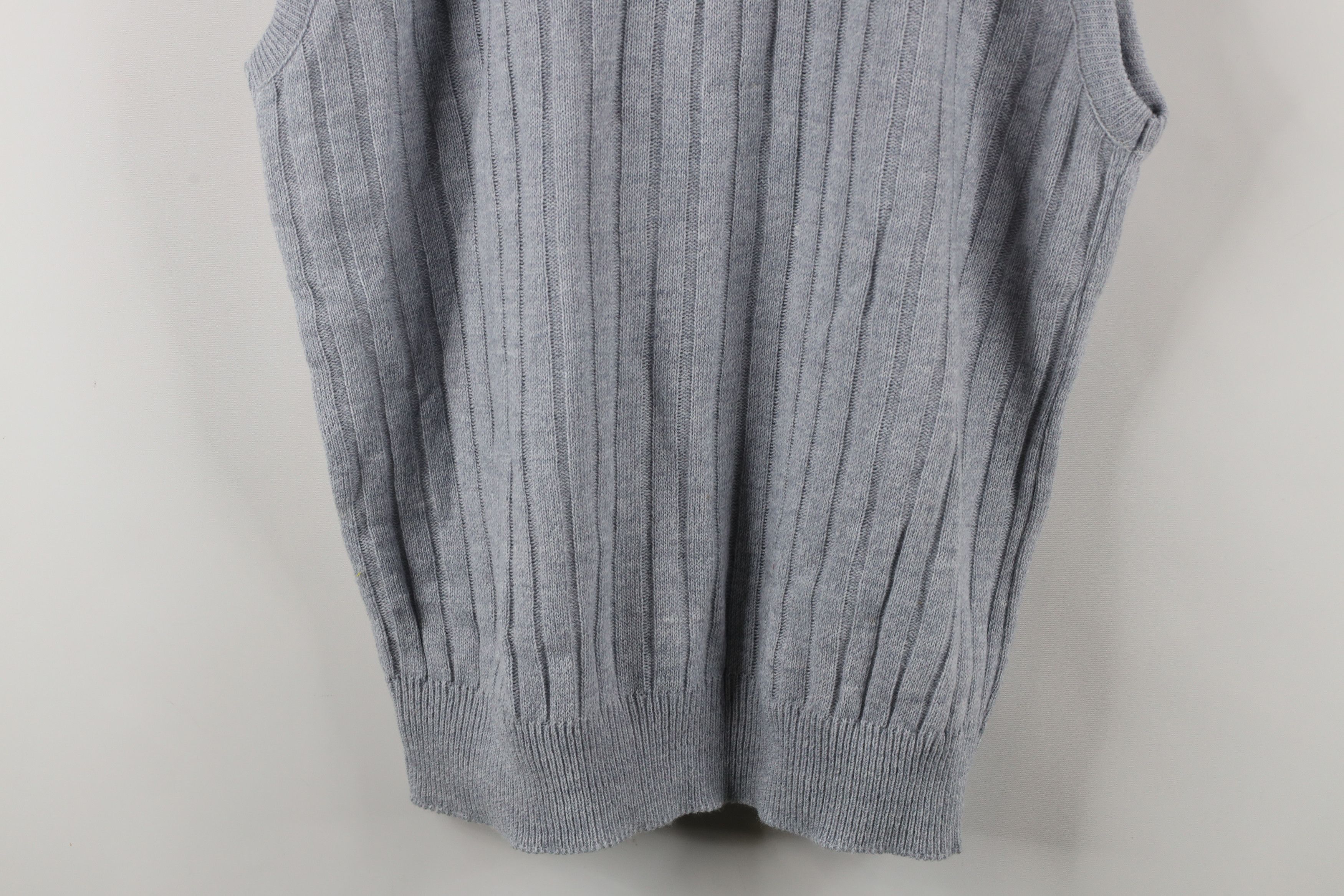Vintage Deadstock Vintage 70s Streetwear Knit Sweater Vest Gray USA Size US XXL / EU 58 / 5 - 3 Thumbnail