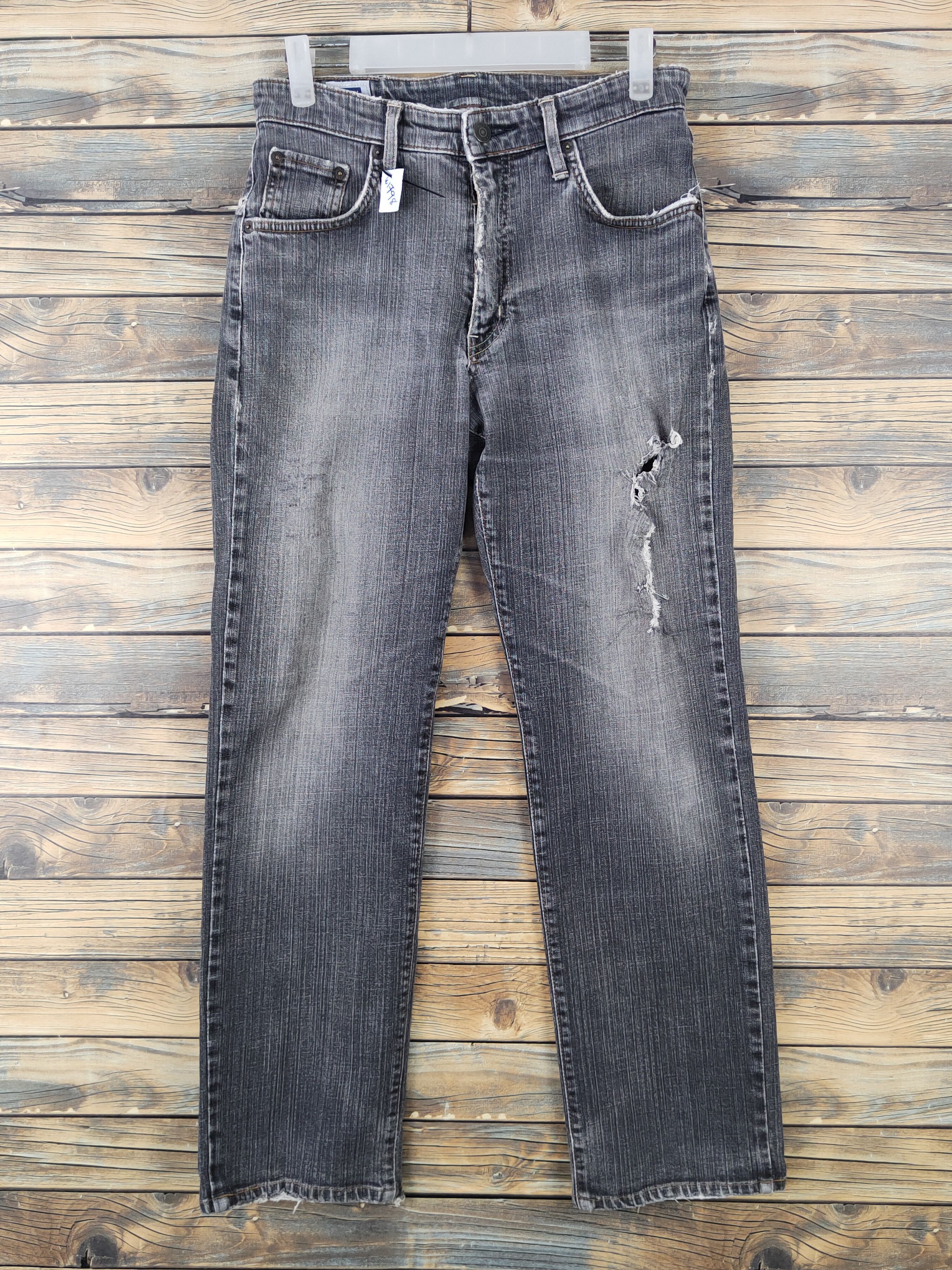 Edwin Edwin Black Distressed Ripped Jeans #W1798 Size US 30 / EU 46 - 1 Thumbnail