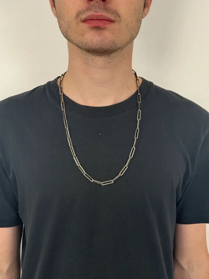 Gucci 2000s Gucci Steel Chain Link Necklace Size ONE SIZE - 2 Thumbnail