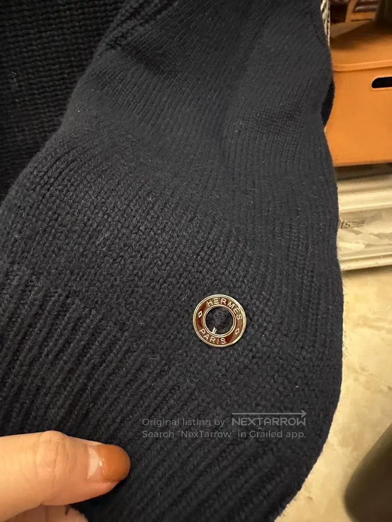 Hermes Hermes Navy Blue Cashmere Knit Size XS / US 0-2 / IT 36-38 - 4 Thumbnail
