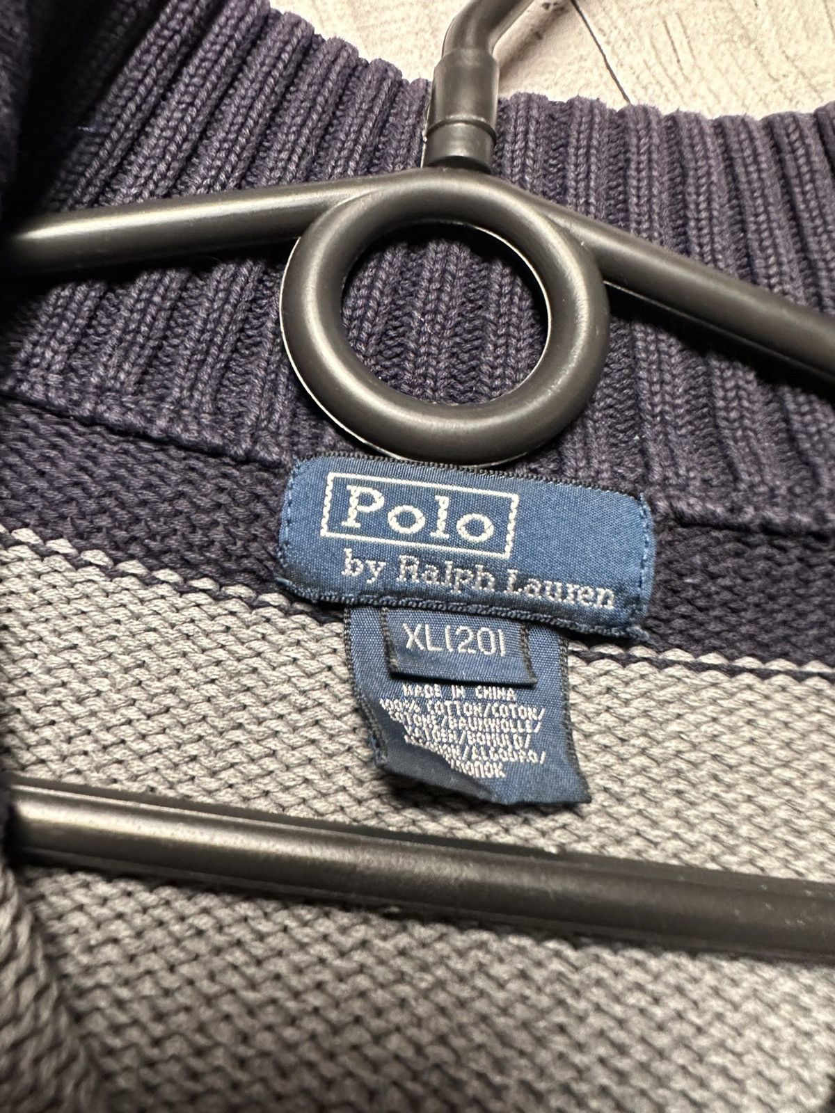 Polo Ralph Lauren × Vintage Vintage sweater polo Ralph Lauren zip 1/4 striped size Xs/S Size US S / EU 44-46 / 1 - 4 Thumbnail