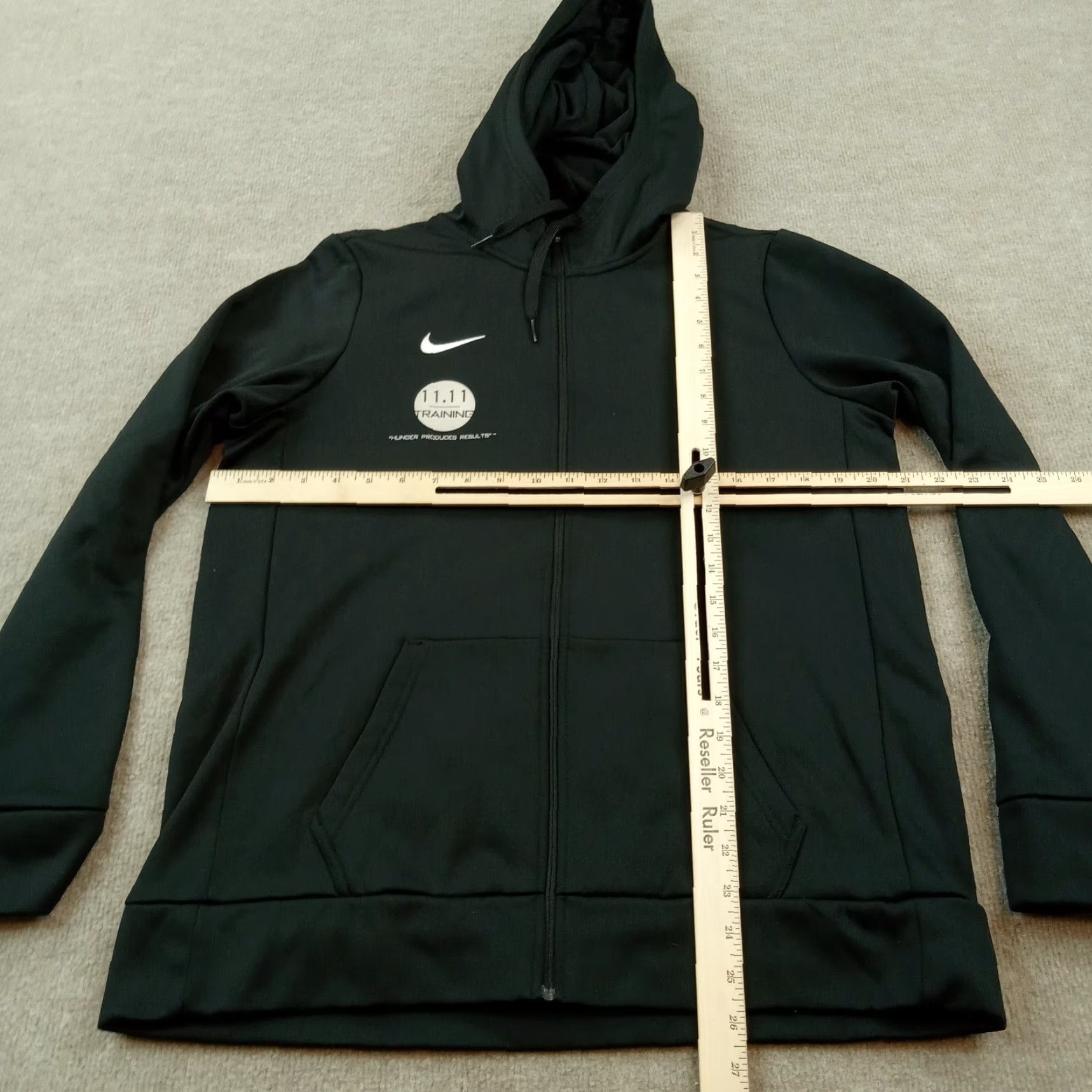 Nike Nike Mens Large Black Full Zip Hooded Hoodie Long Sleeve Casual Training Size US L / EU 52-54 / 3 - 2 Thumbnail