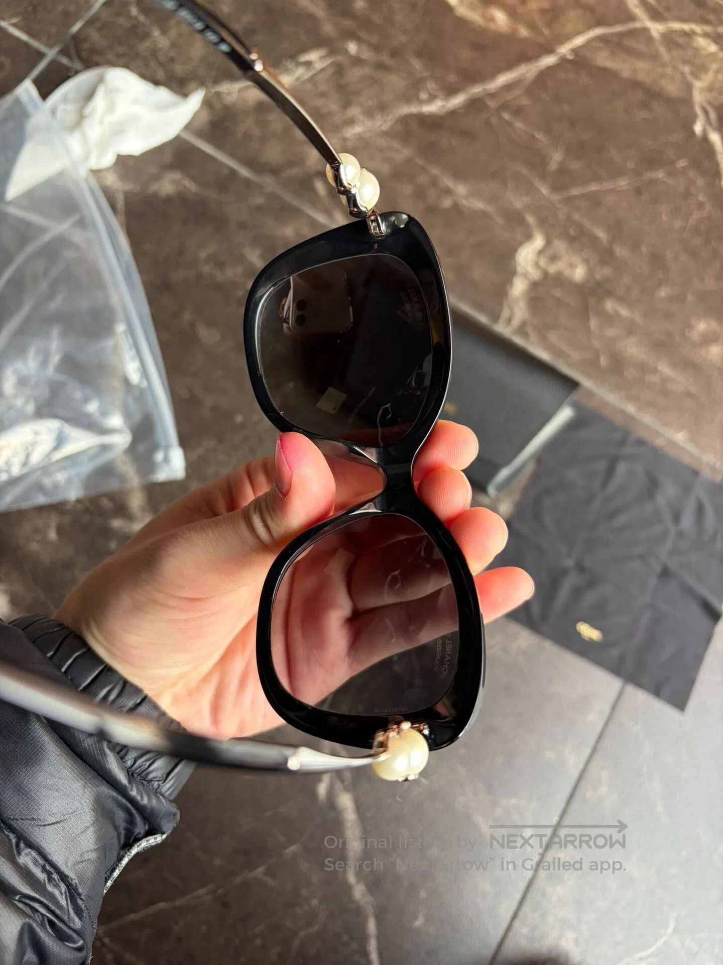 Chanel Chanel Pearl Butterfly Sunglasses 5339. Size ONE SIZE - 3 Thumbnail