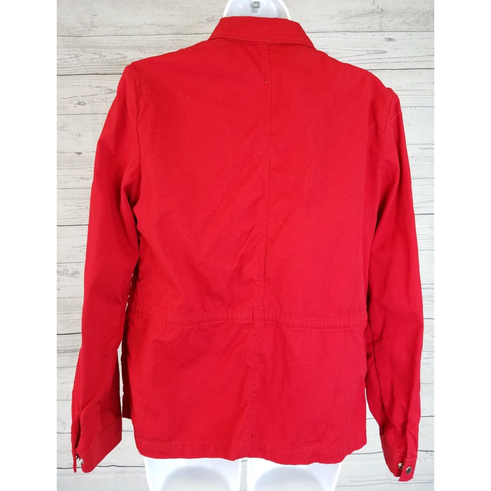Market Market & Spruce Jacket Women M Red Cotton Snap Closure Vintage? No. Suva Cargo Jacket Medium Red Cotton Snap Closure Fashion Coat Size M / US 6-8 / IT 42-44 - 2 Thumbnail