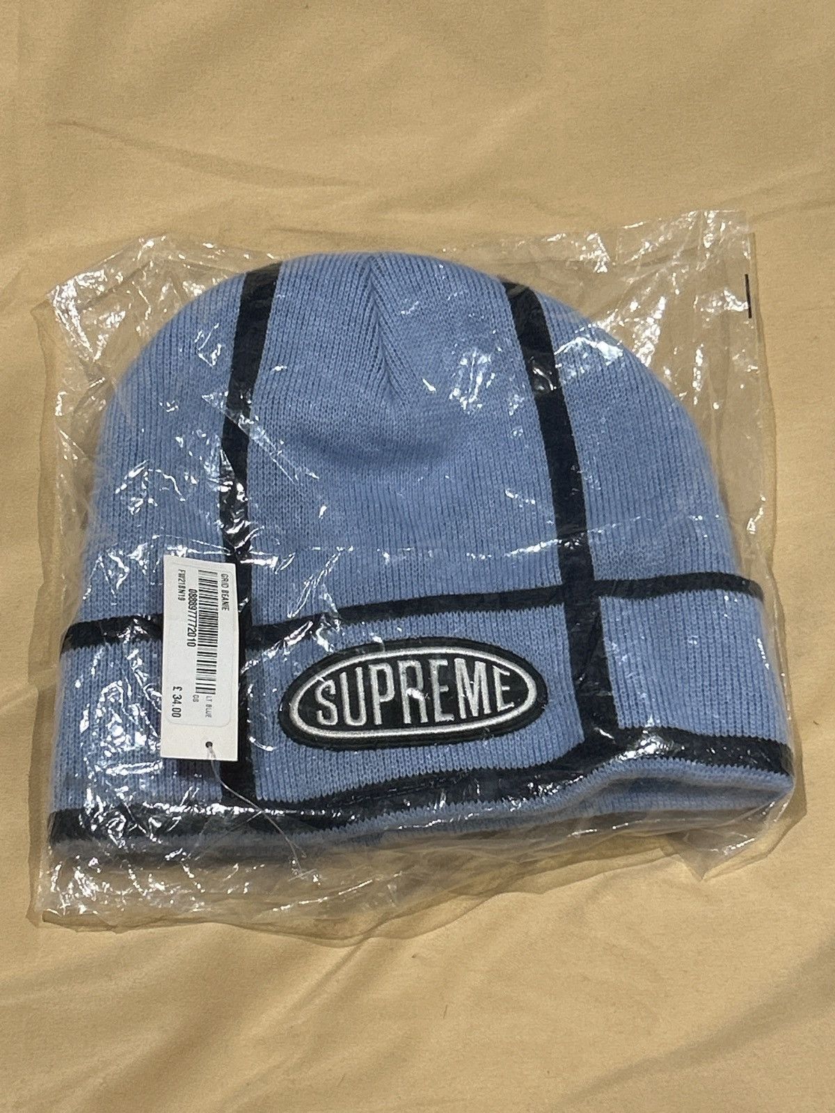 Supreme SUPREME GRID BEANIE BLUE Size ONE SIZE - 7 Thumbnail