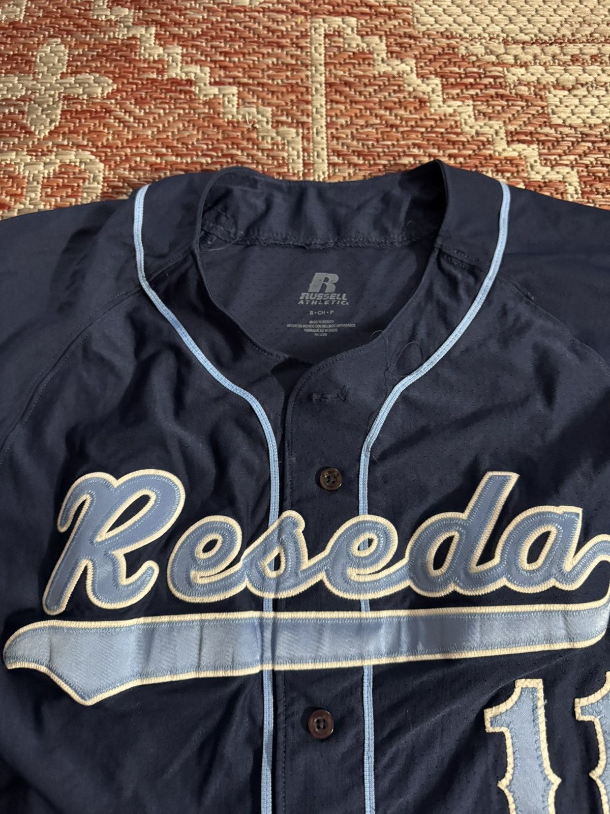 NCAA Reseda Baseball Jersey Navy Baby Blue CPF NCCA SZ S Size US S / EU 44-46 / 1 - 3 Thumbnail