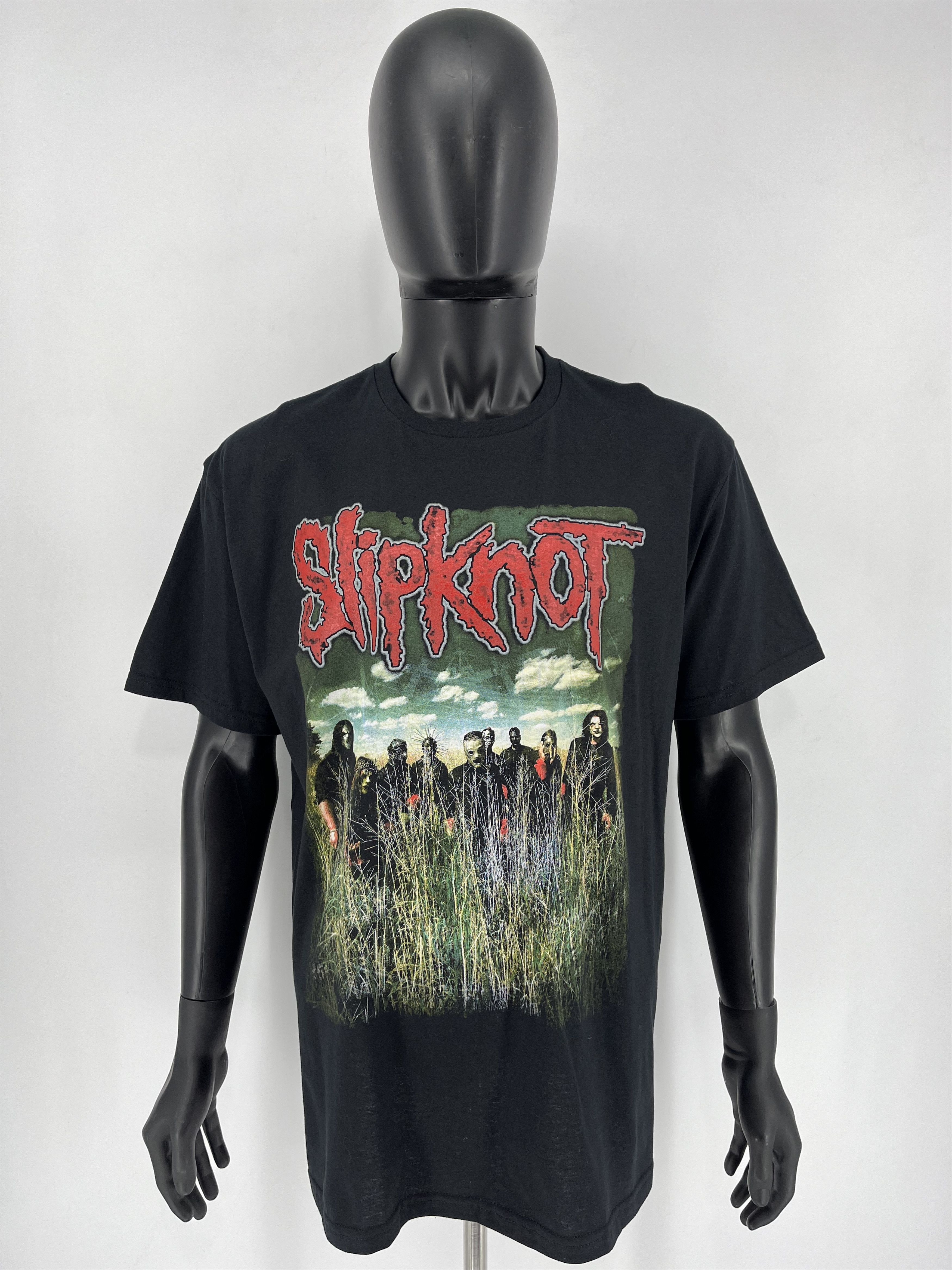 Band Tees × Vintage Vintage Y2K SLIPKNOT Distressed Style Faded Band Horror Tee Size US XL / EU 56 / 4 - 3 Thumbnail