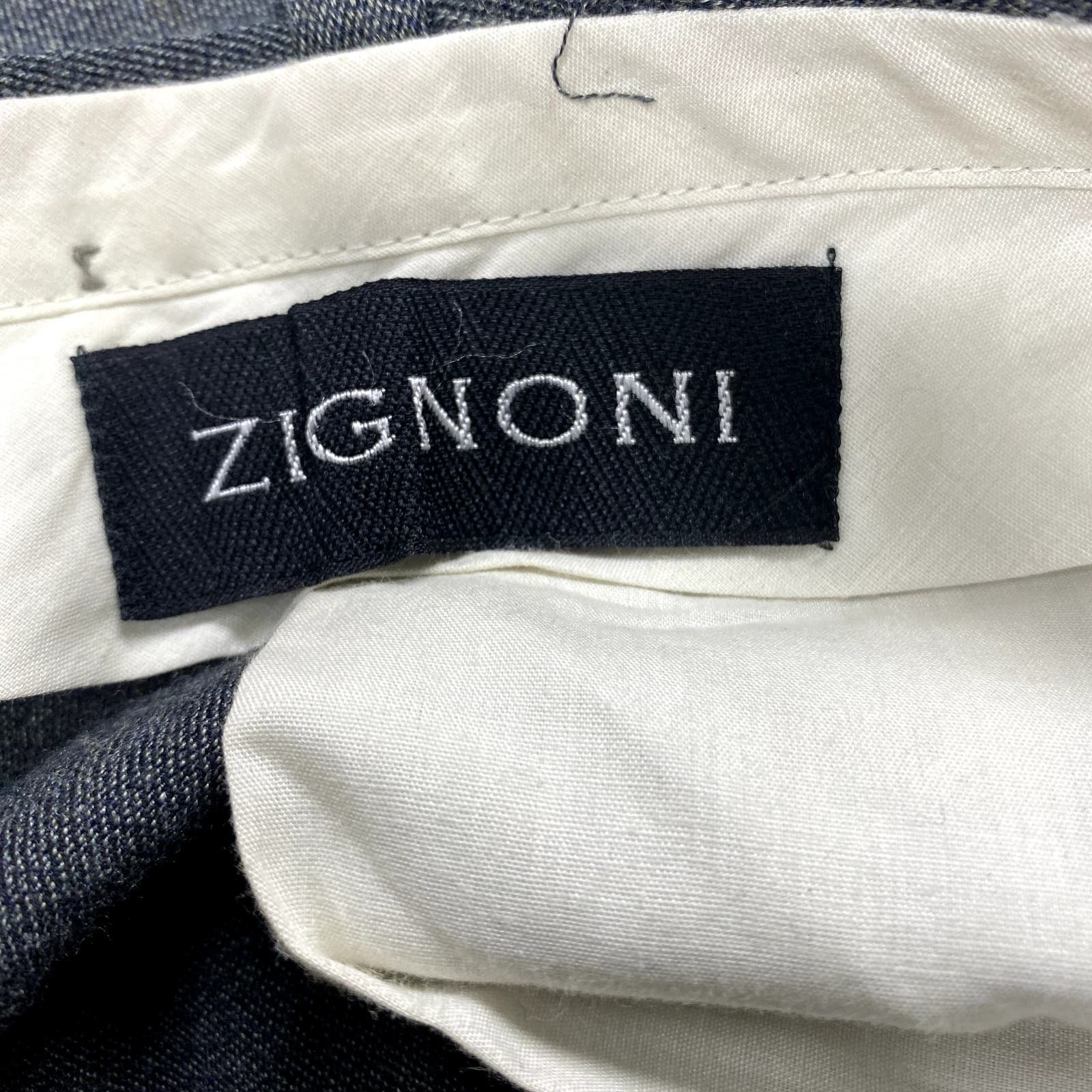 Vintage Vintage Zignoni Grey Pleat Front Trousers Pants Size 36R - 3 Thumbnail