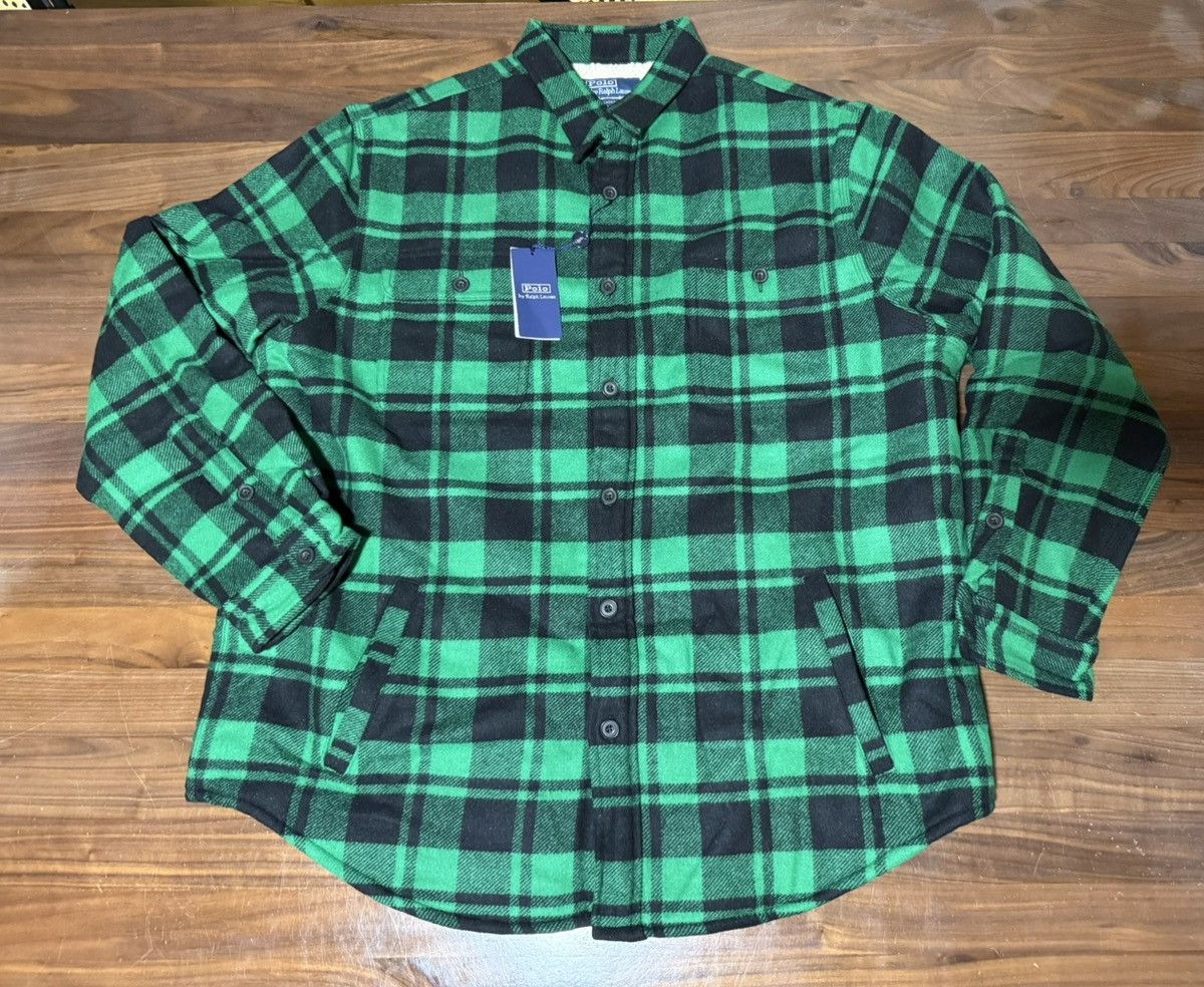 Polo Ralph Lauren Polo Ralph Lauren Fleece-Lined Green Plaid Shirt Jacket XL Size US XL / EU 56 / 4 - 4 Thumbnail