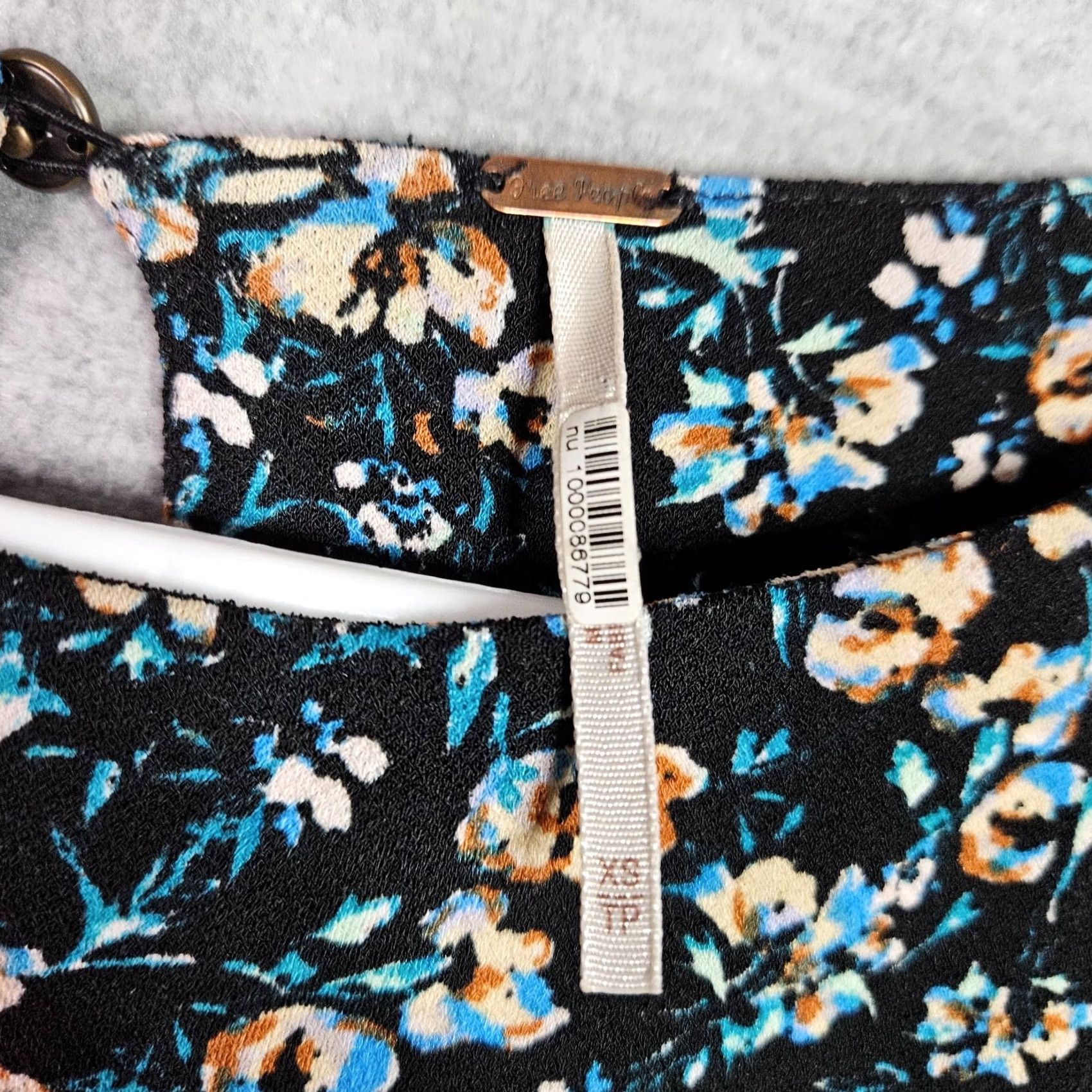 Free People Free People Dress Womens XS Black Floral Long Sleeve Boho Mini Size XS / US 0-2 / IT 36-38 - 3 Thumbnail