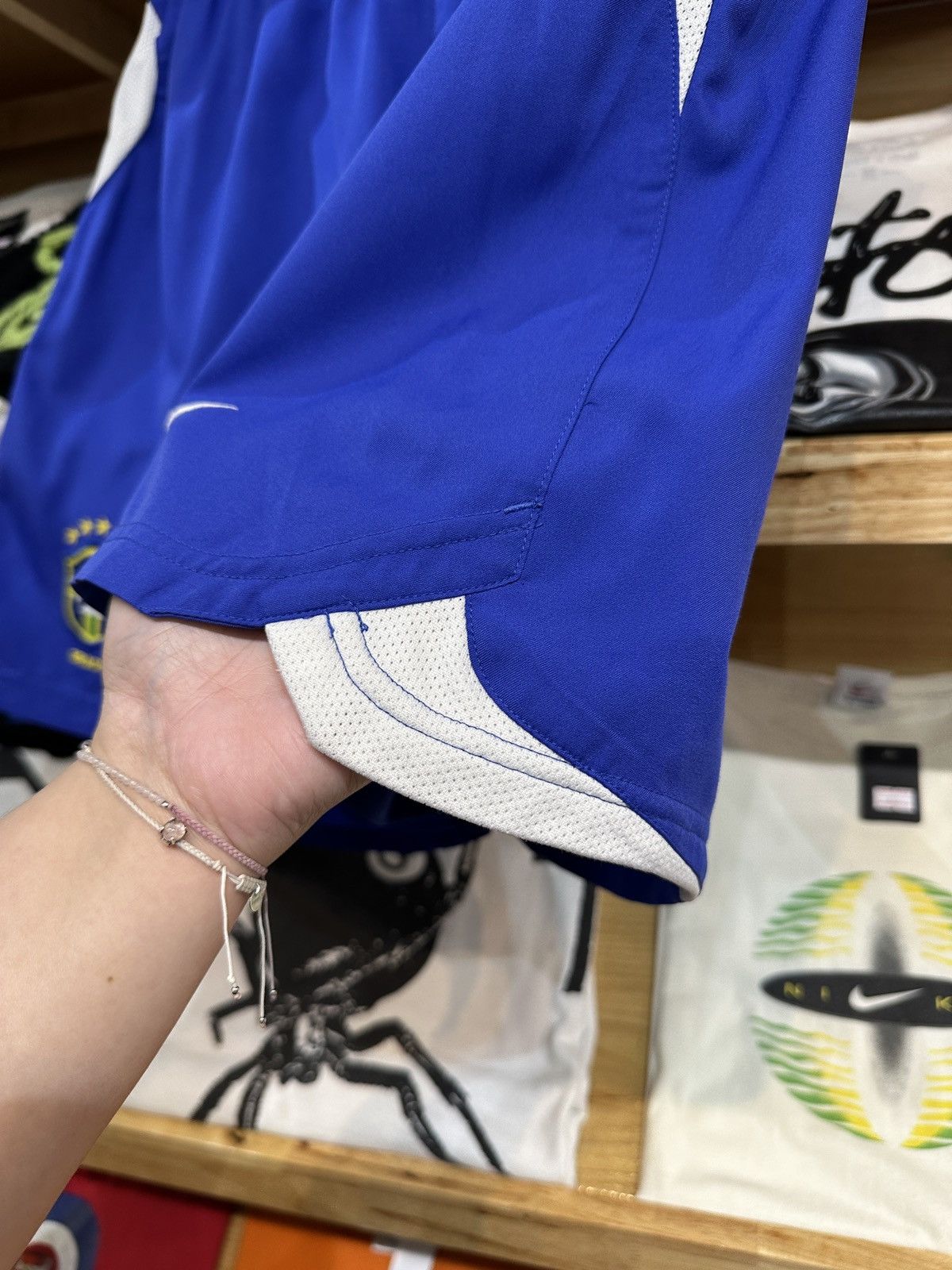 Nike Vintage Brazil 🇧🇷 Total 90 00's Football Shorts Size US 32 / EU 48 - 4 Thumbnail