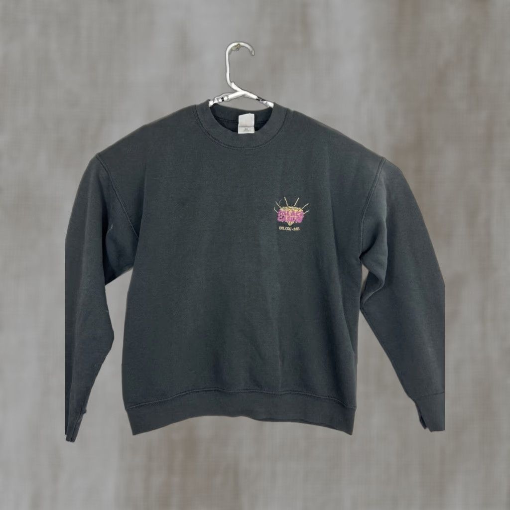 Fruit Of The Loom VINTAGE Fruit of the Loom Sweater Men L Crew Neck Pullover Cotton Black Dusty/Biloxi Size US L / EU 52-54 / 3 - 1 Thumbnail