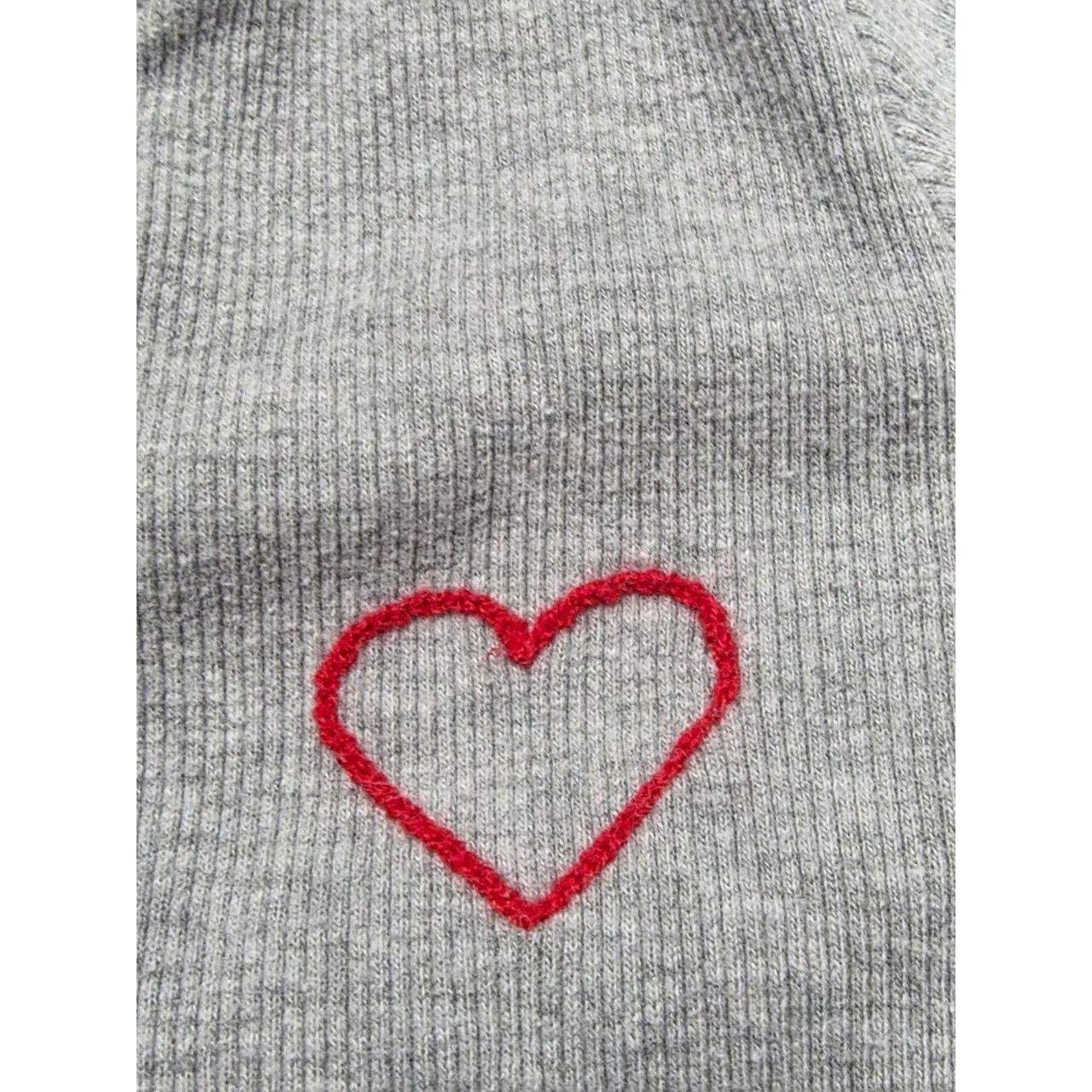 Hollister Hollister GRAY RIBBED HEART Y2K Top Medium A003201 Size M / US 6-8 / IT 42-44 - 6 Thumbnail