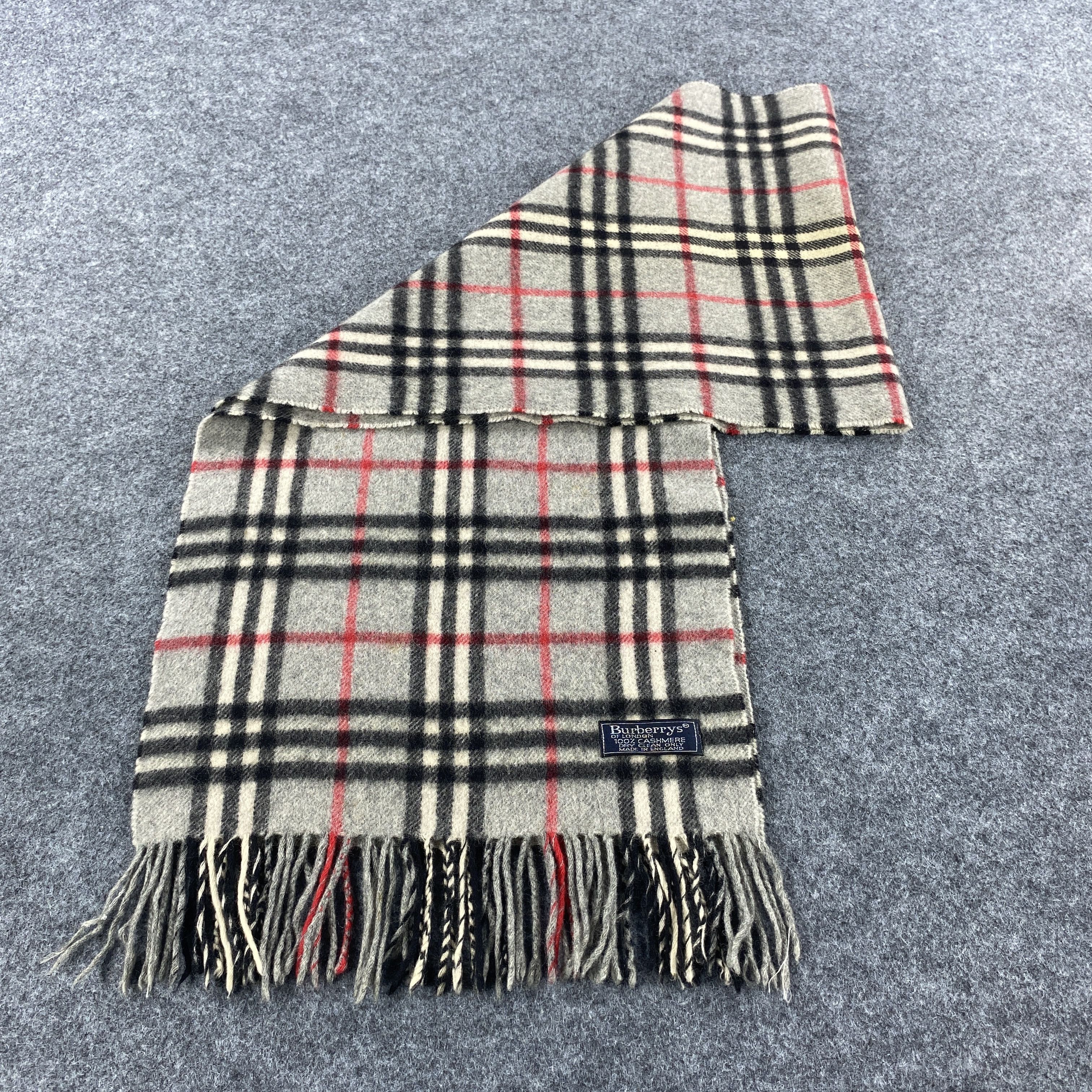 Burberry × Vintage Burberrys Scarf # D477 # Muffler # Neckwear Size ONE SIZE - 7 Thumbnail