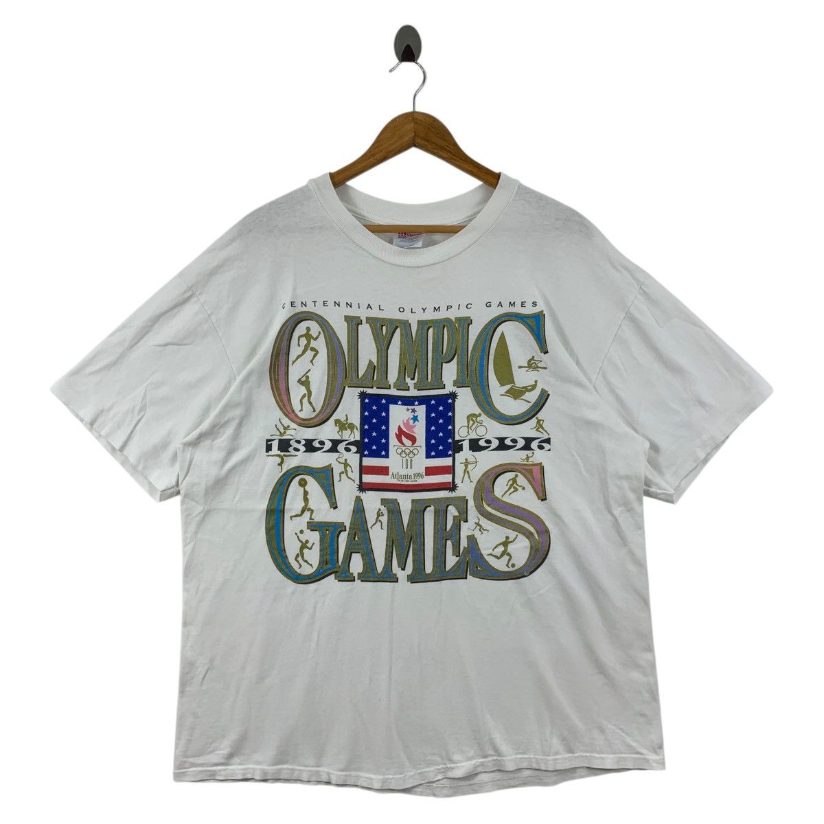 USA Olympics × Vintage Vintage OLYMPIC ATLANTA 1996 Men Tees Size US XL / EU 56 / 4 - 1 Thumbnail