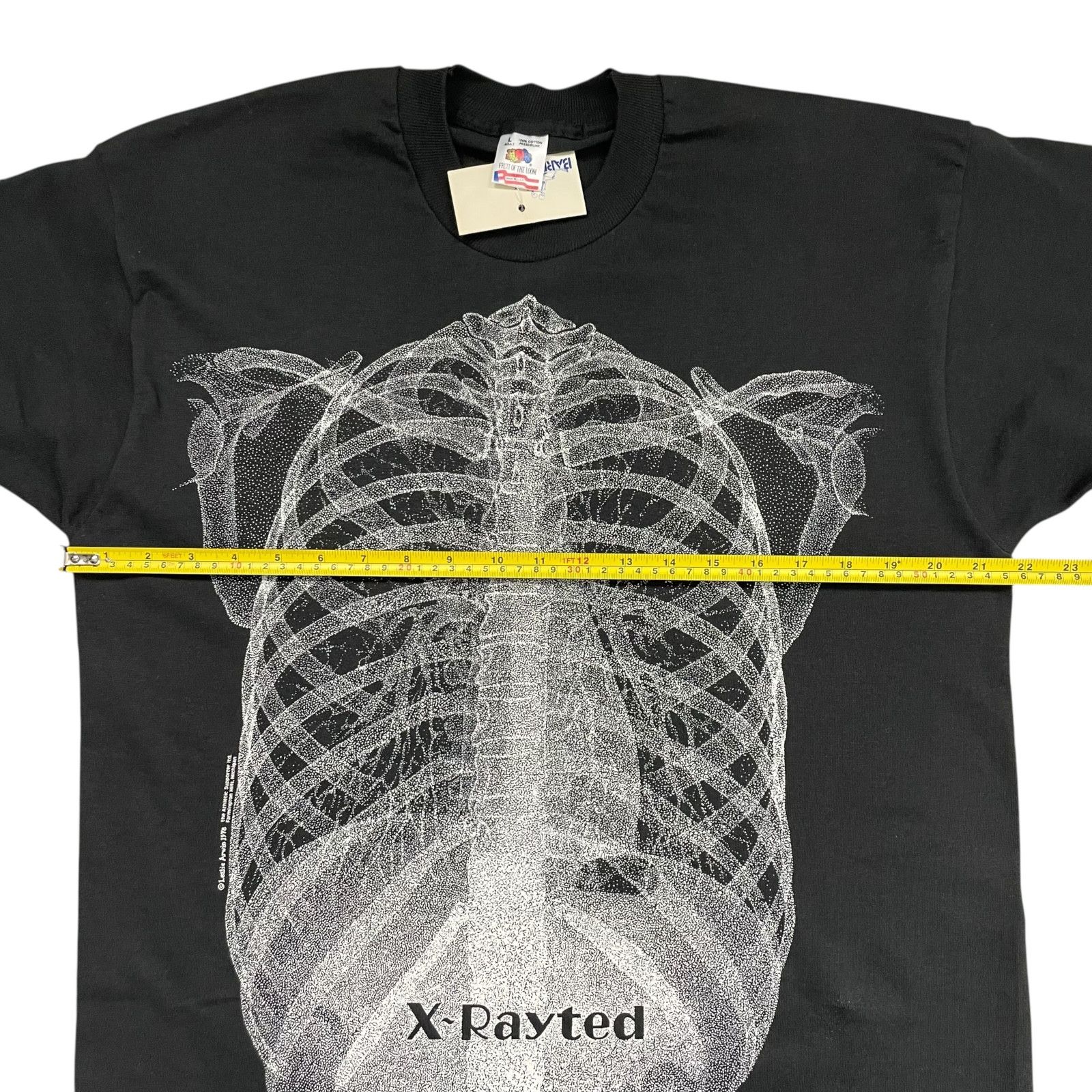 Vintage DS 90s LESLIE ARWIN X-RAYTED SKELETON BAREBONES T-SHIRT Size US L / EU 52-54 / 3 - 6 Thumbnail