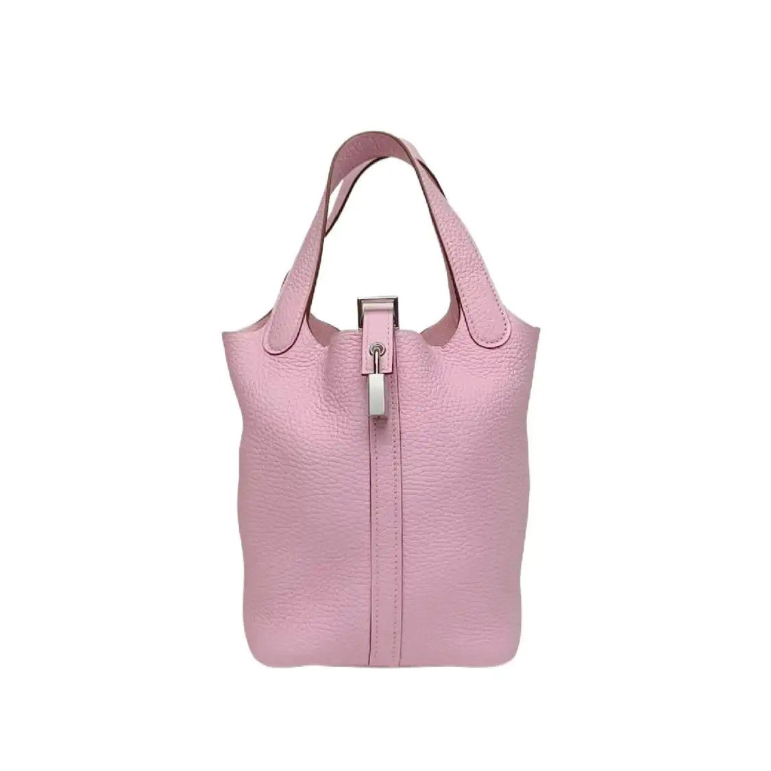 Hermes Hermes Picotin Lock 18 Mauve Sylvestre Clemence cowhide leather handbag silver h Size ONE SIZE - 1 Thumbnail